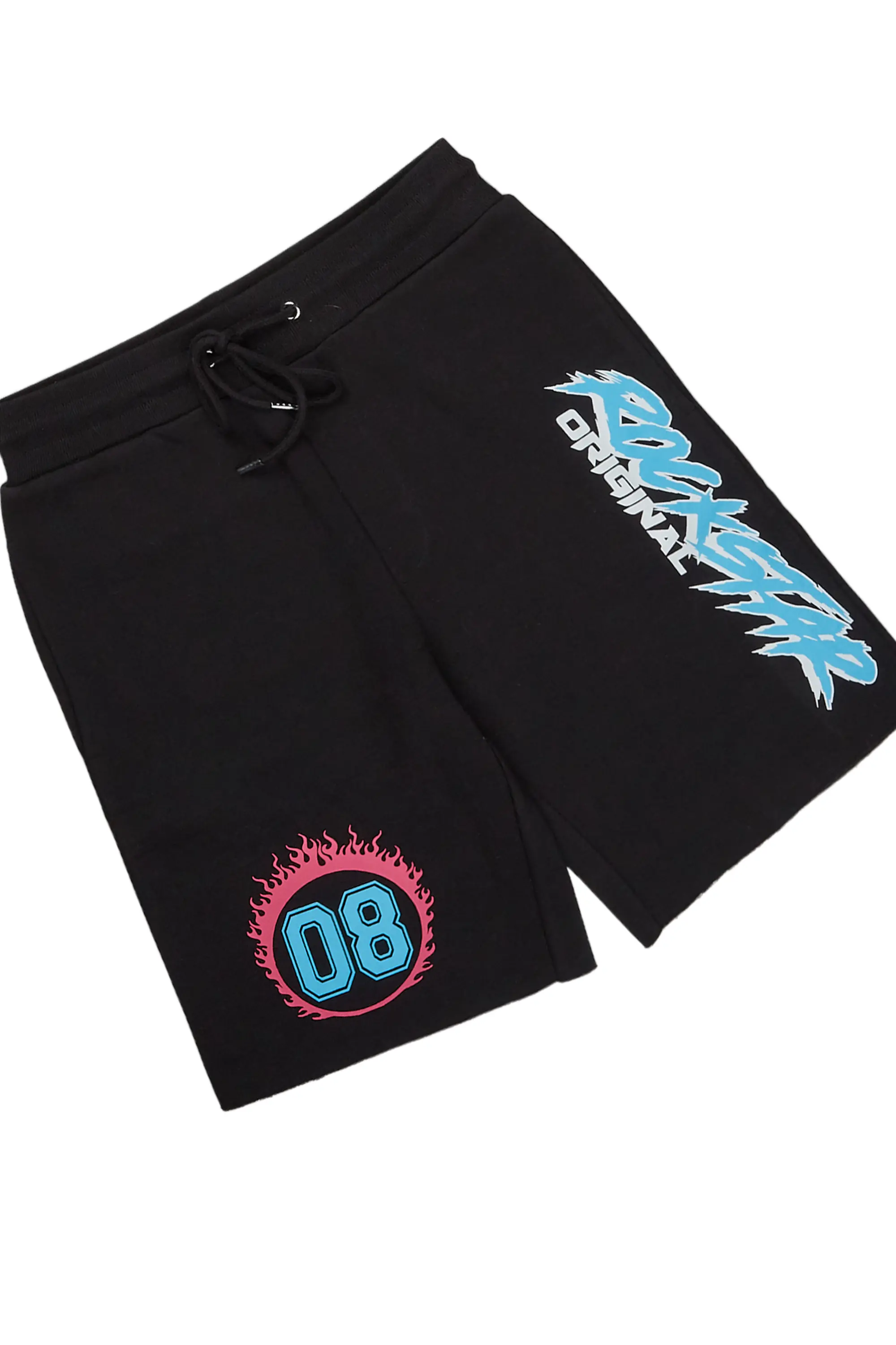 Boys Draven Black T-Shirt Short Set - Image 6