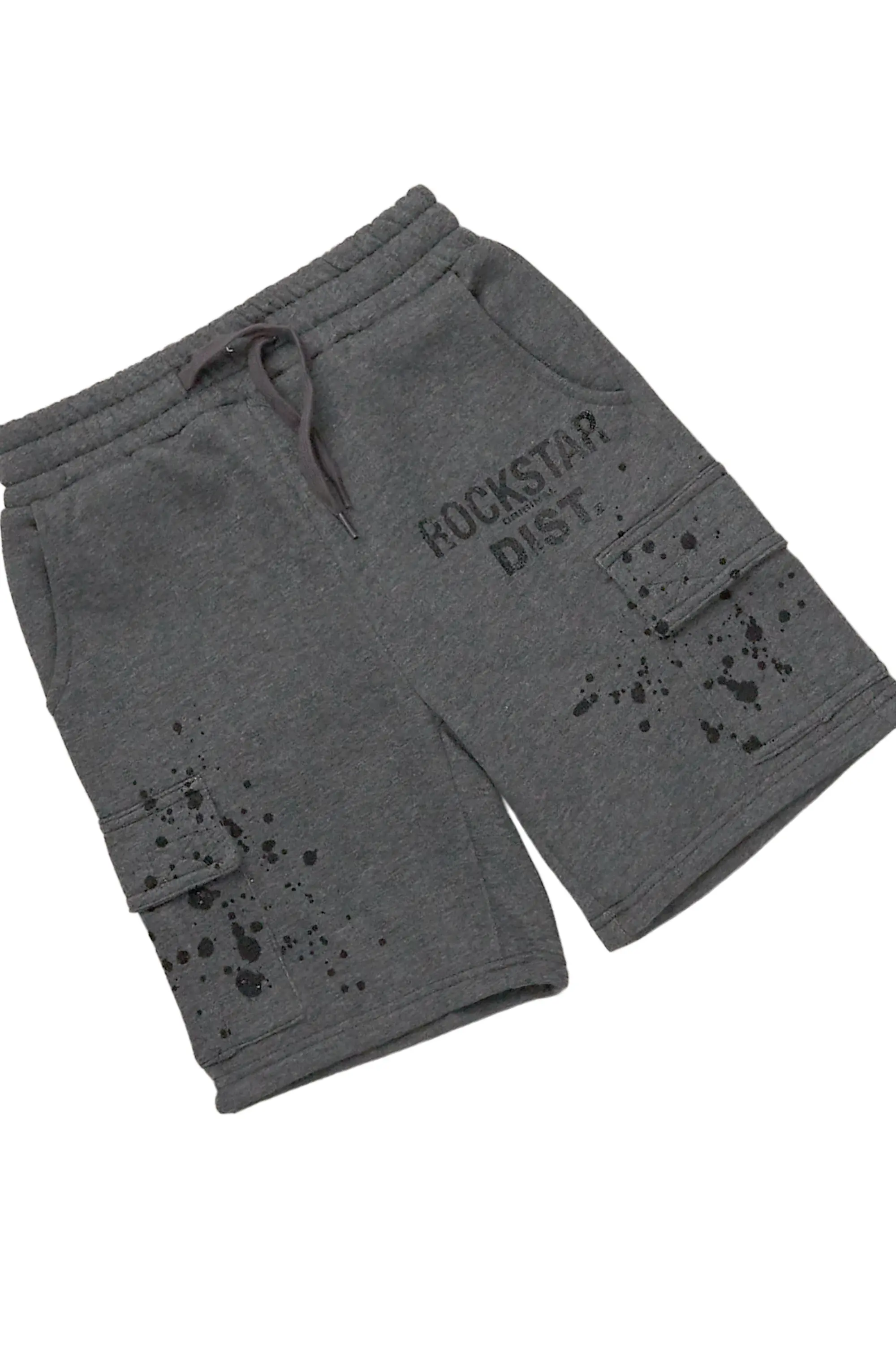 Boys Basim White/Grey T-Shirt Short Set - Image 8