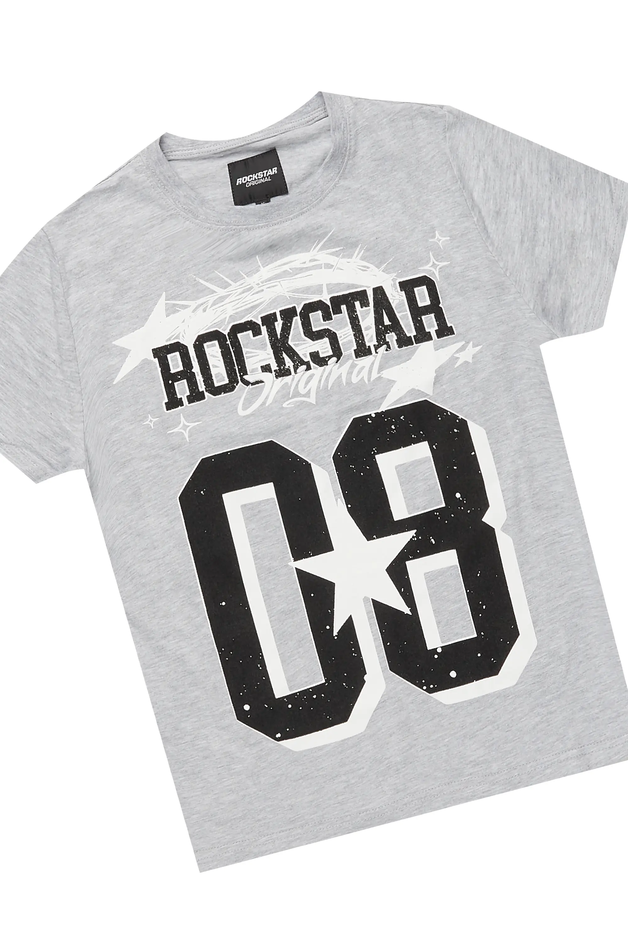 Boys Allstar Heather Grey T-Shirt Short Set - Image 2