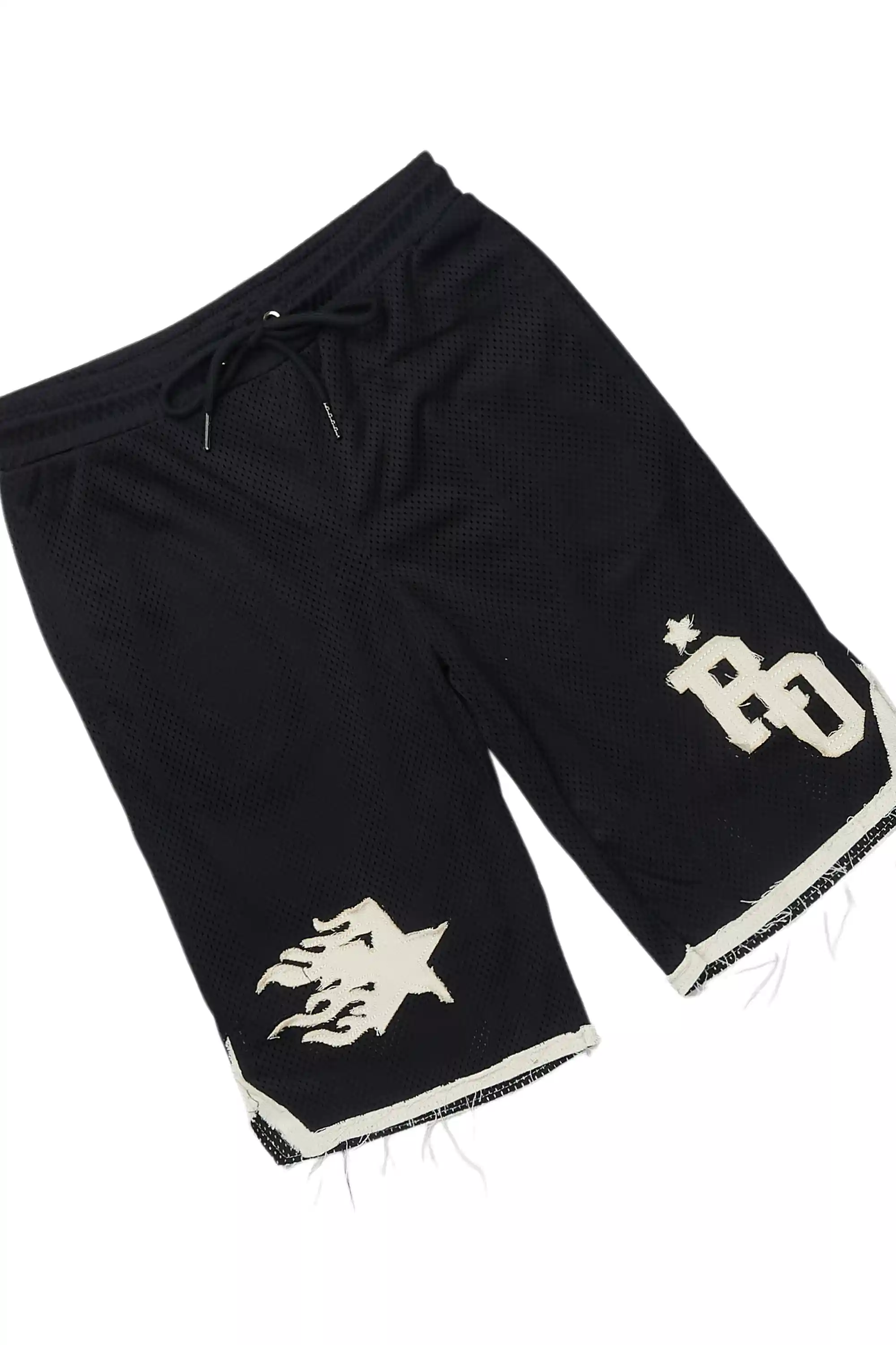 Boys Luton Black T-Shirt/Mesh Short Set - Image 3