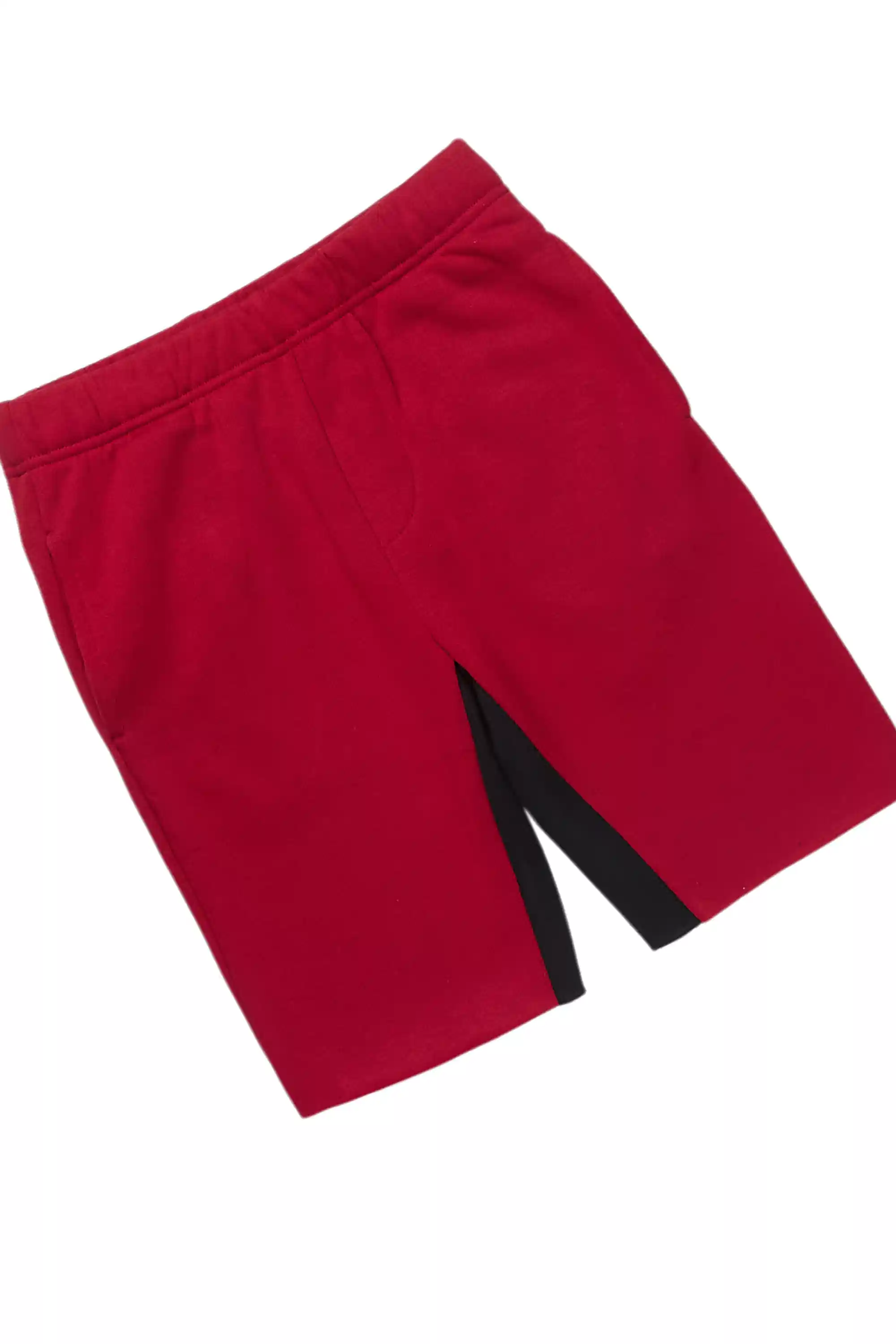 Boys Amos Burgundy Hoodie Short Set - Image 3