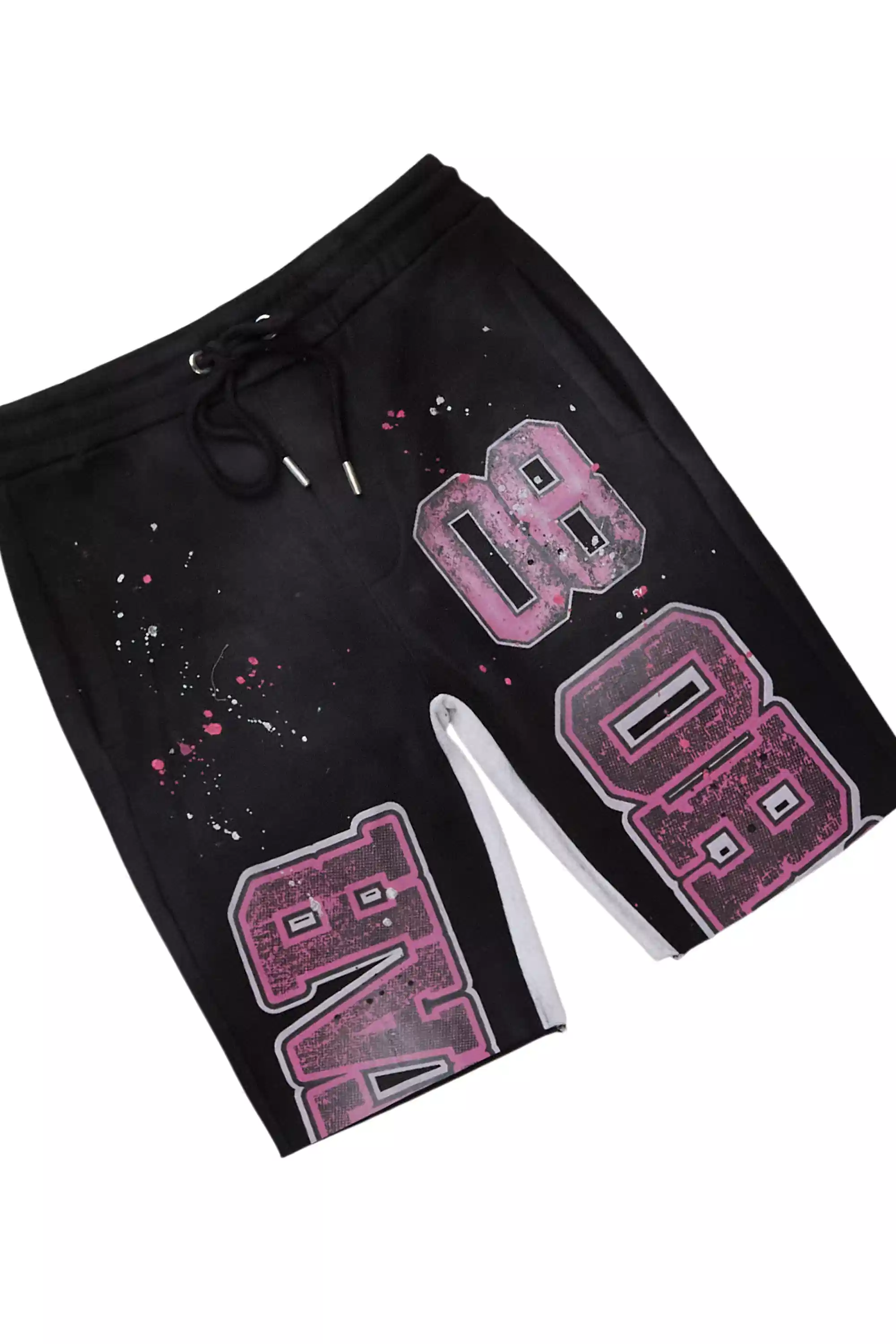 Boys Fields Black/Pink T-Shirt Short Set - Image 3