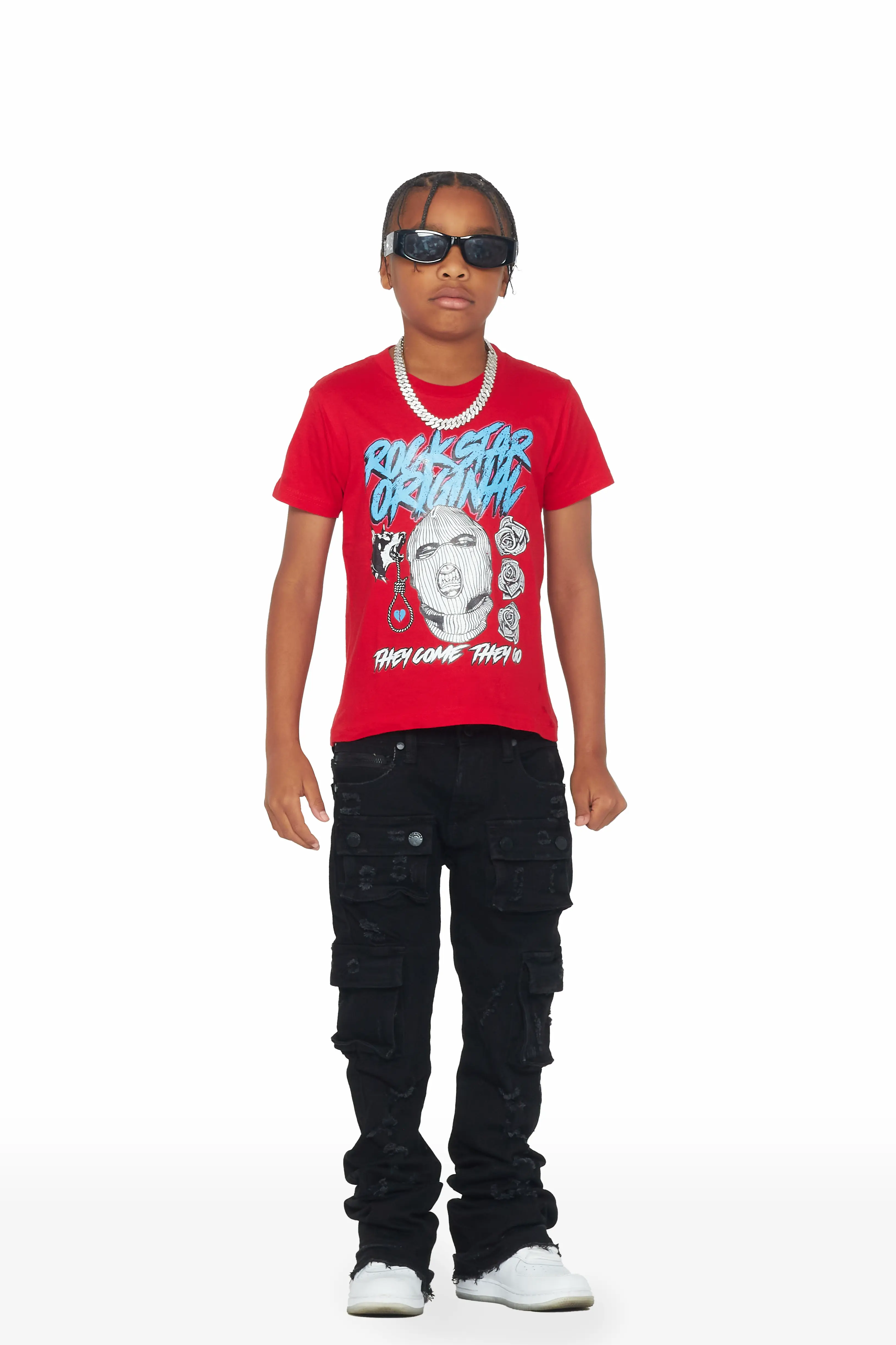 Boys Clava Red Graphic T-Shirt - Image 3