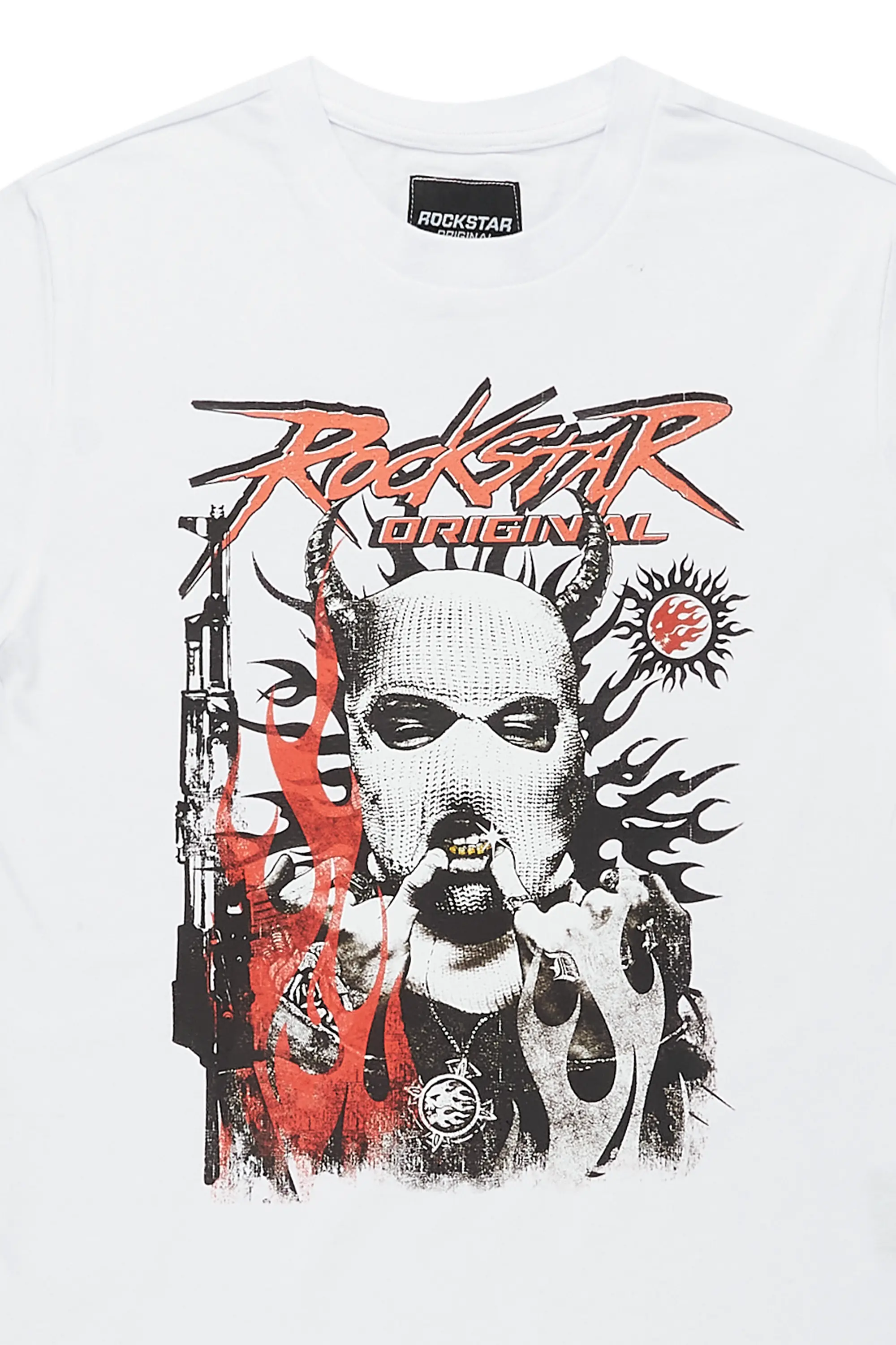 Boys Ramzan White Graphic T-Shirt - Image 3