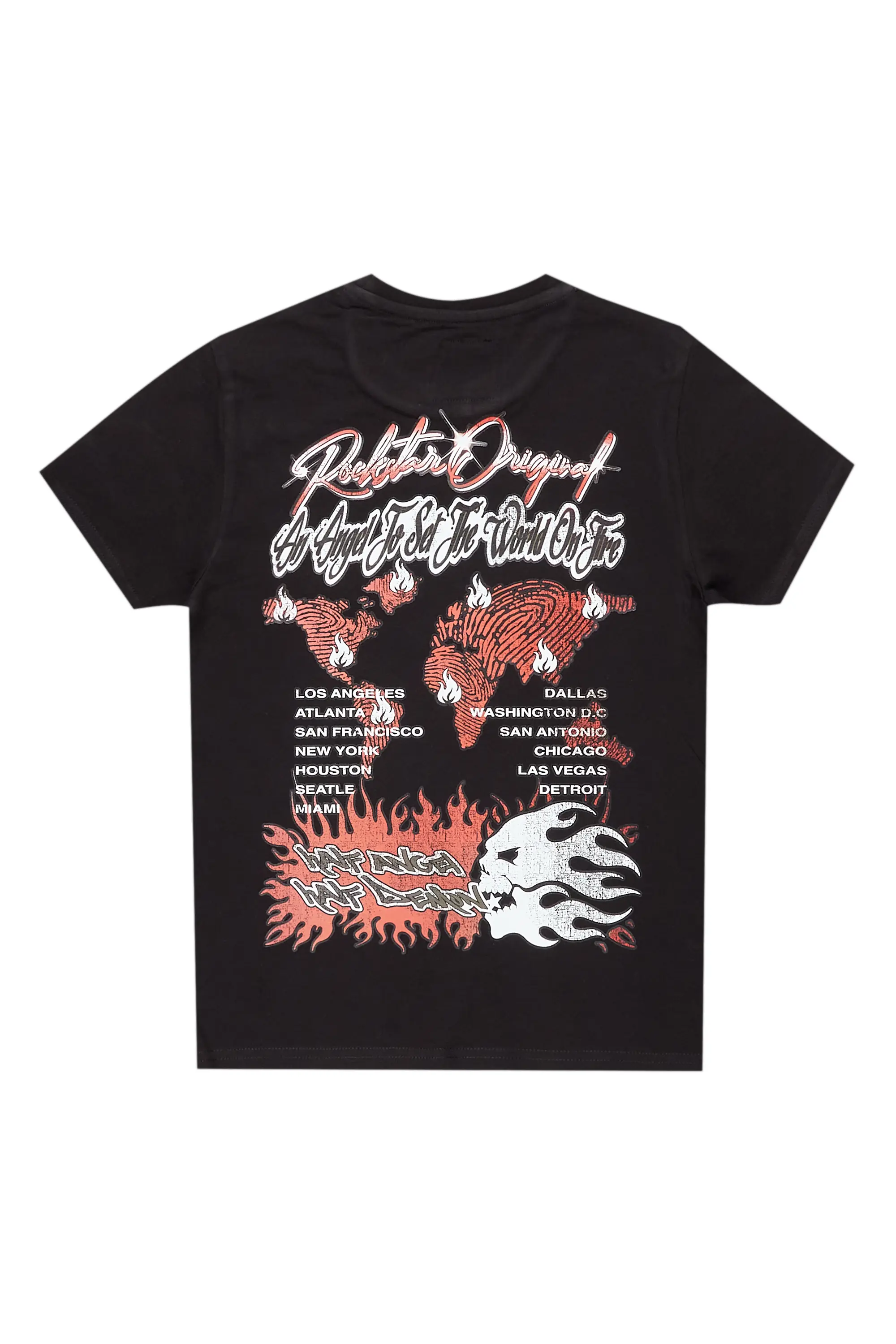 Boys Bacchus Black Graphic T-Shirt - Image 5