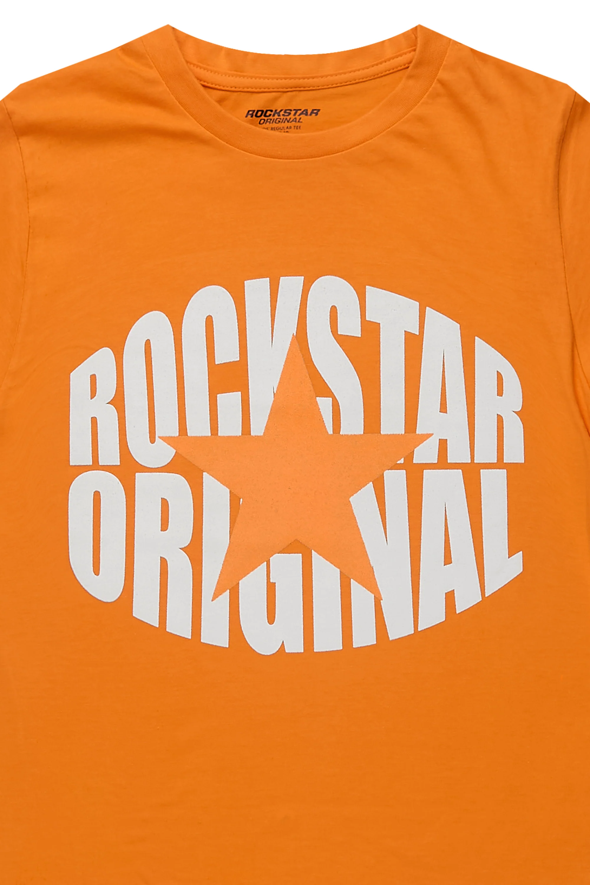 Boys Ezra Orange/White Graphic T-Shirt - Image 2