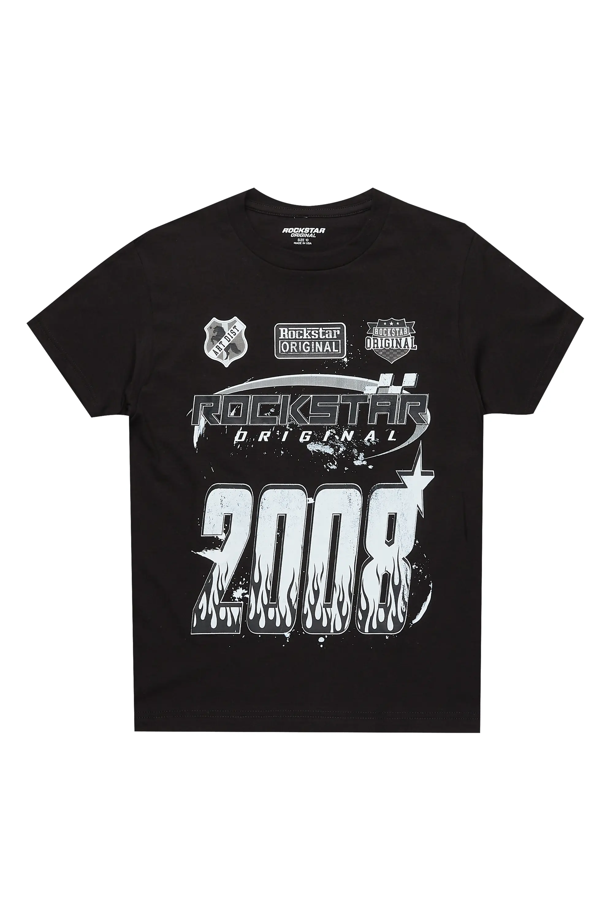 Boys Amos Black Graphic T-Shirt