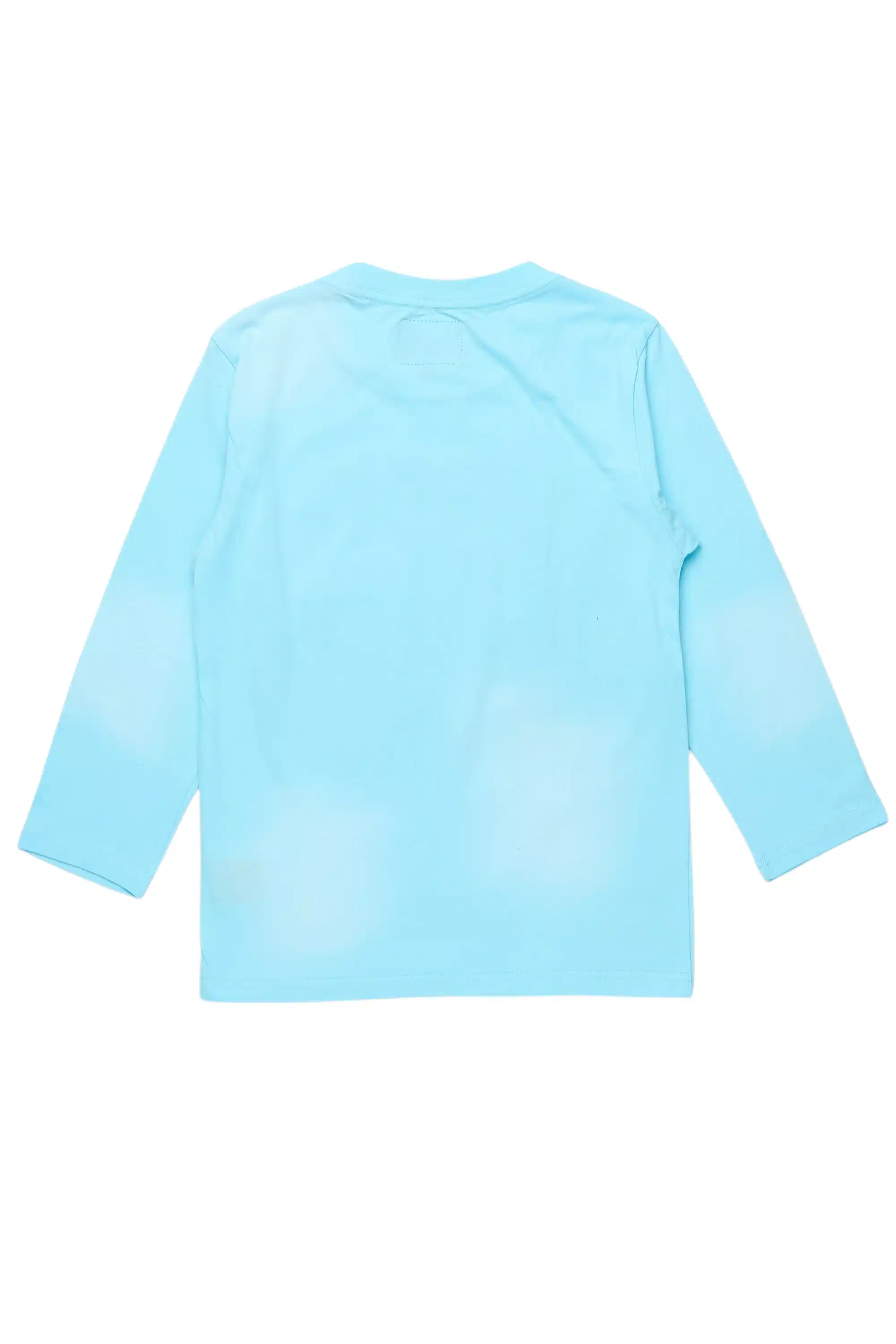 Boys State L/S Light Blue/Navy Graphic T-Shirt with Patch - Image 3