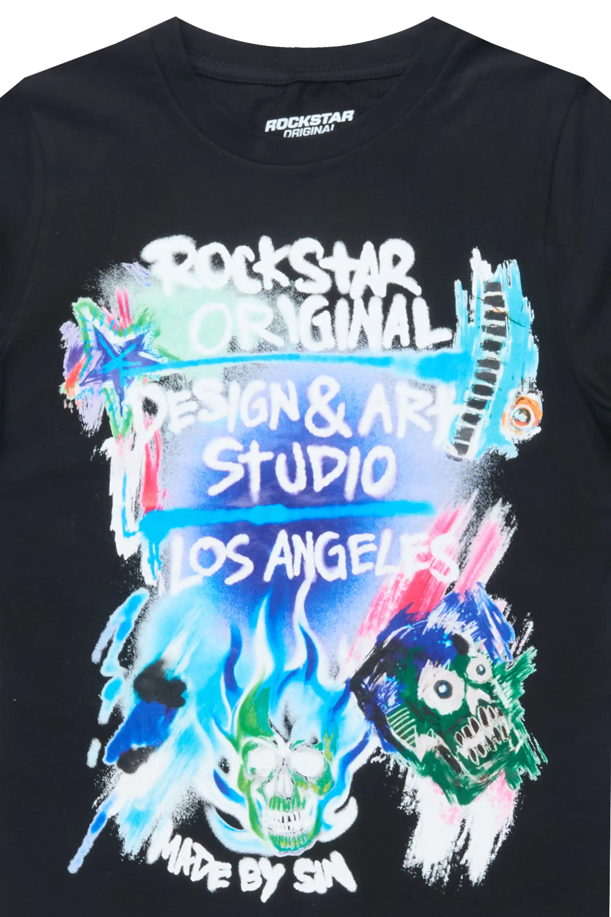 Boys Soweto Black Graphic T-Shirt - Image 2