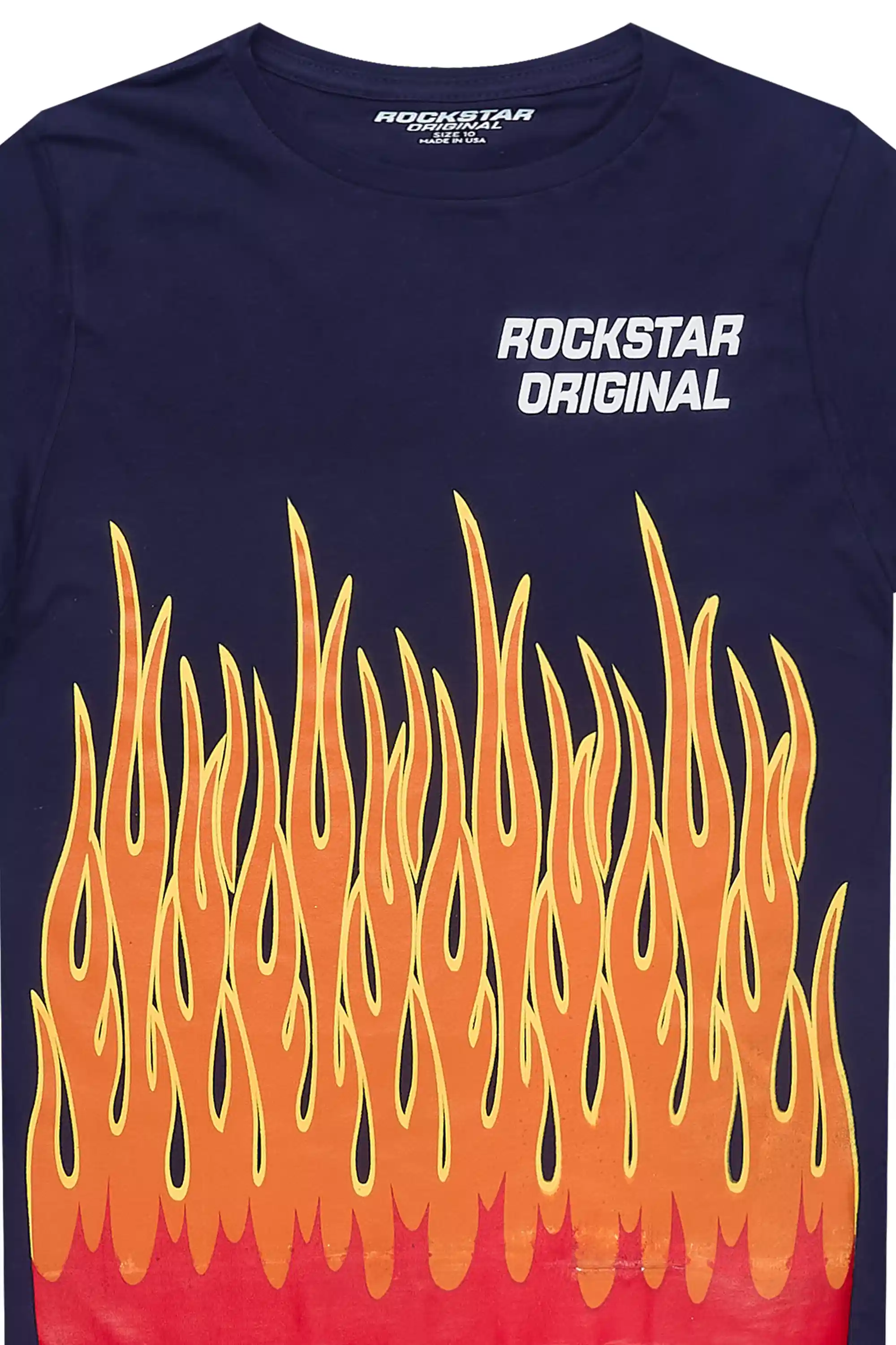 Boys Roeland Navy/Red Graphic T-Shirt - Image 2