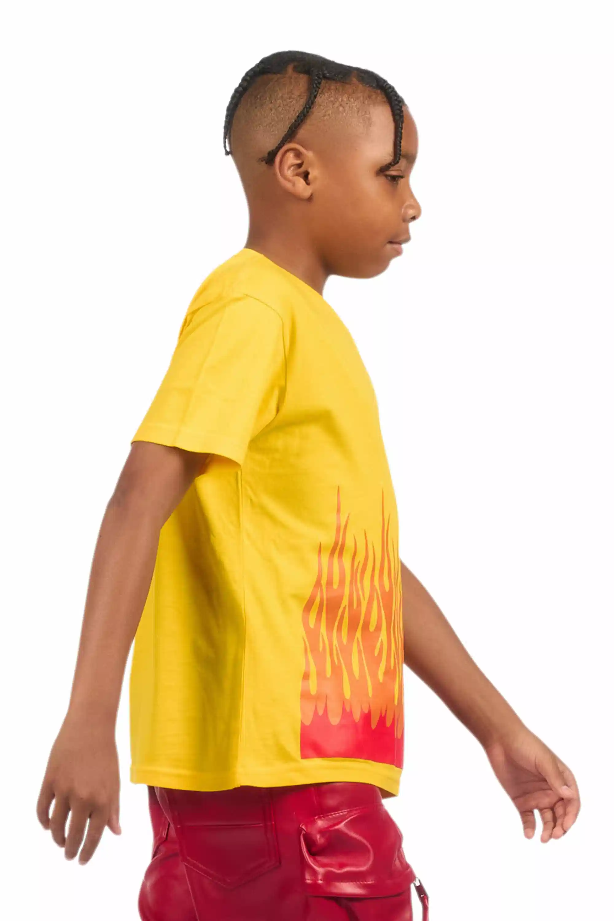 Boys Roeland Yellow/Red Graphic T-Shirt - Image 5