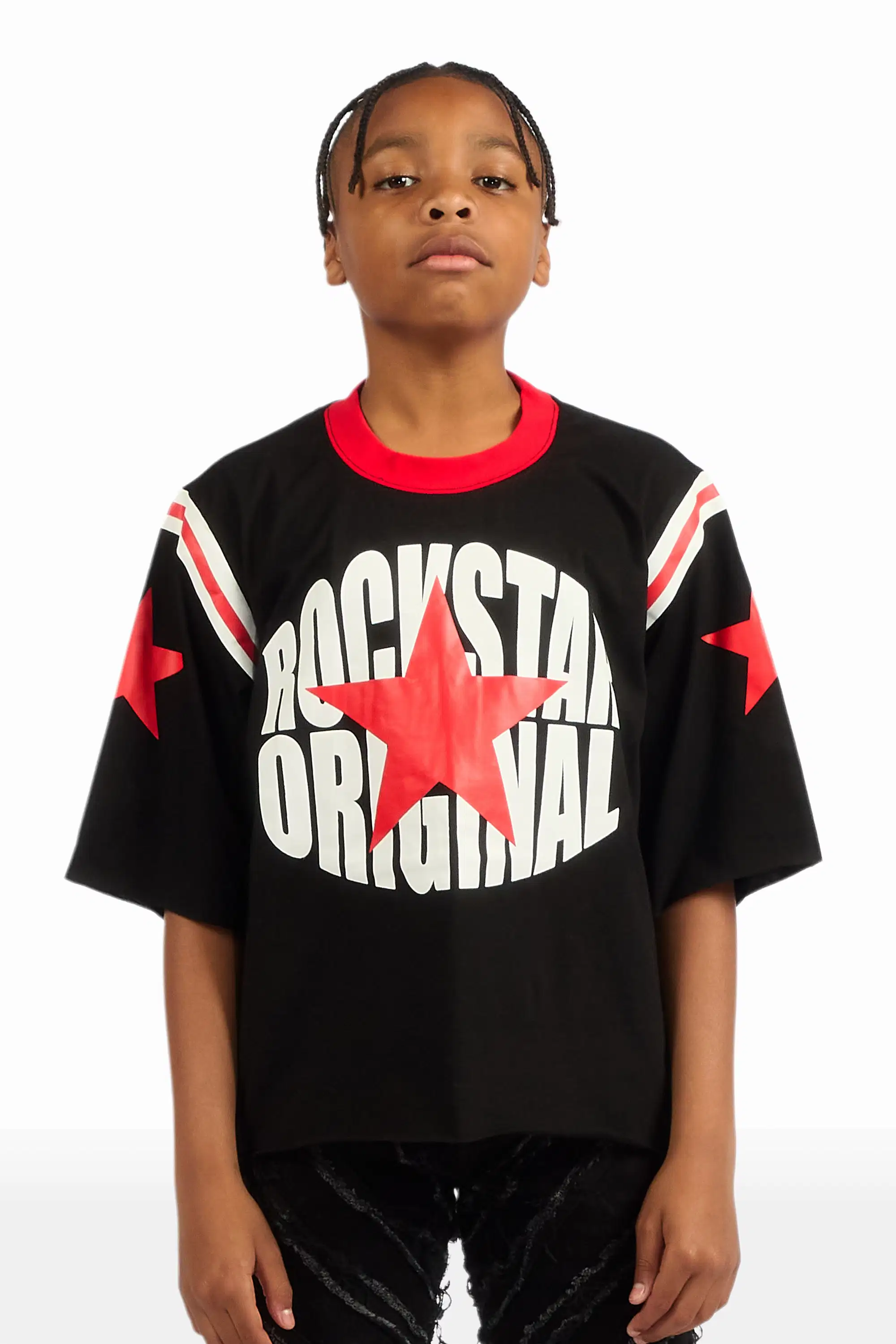 Boys States Black/Red Jersey Tee - Image 2