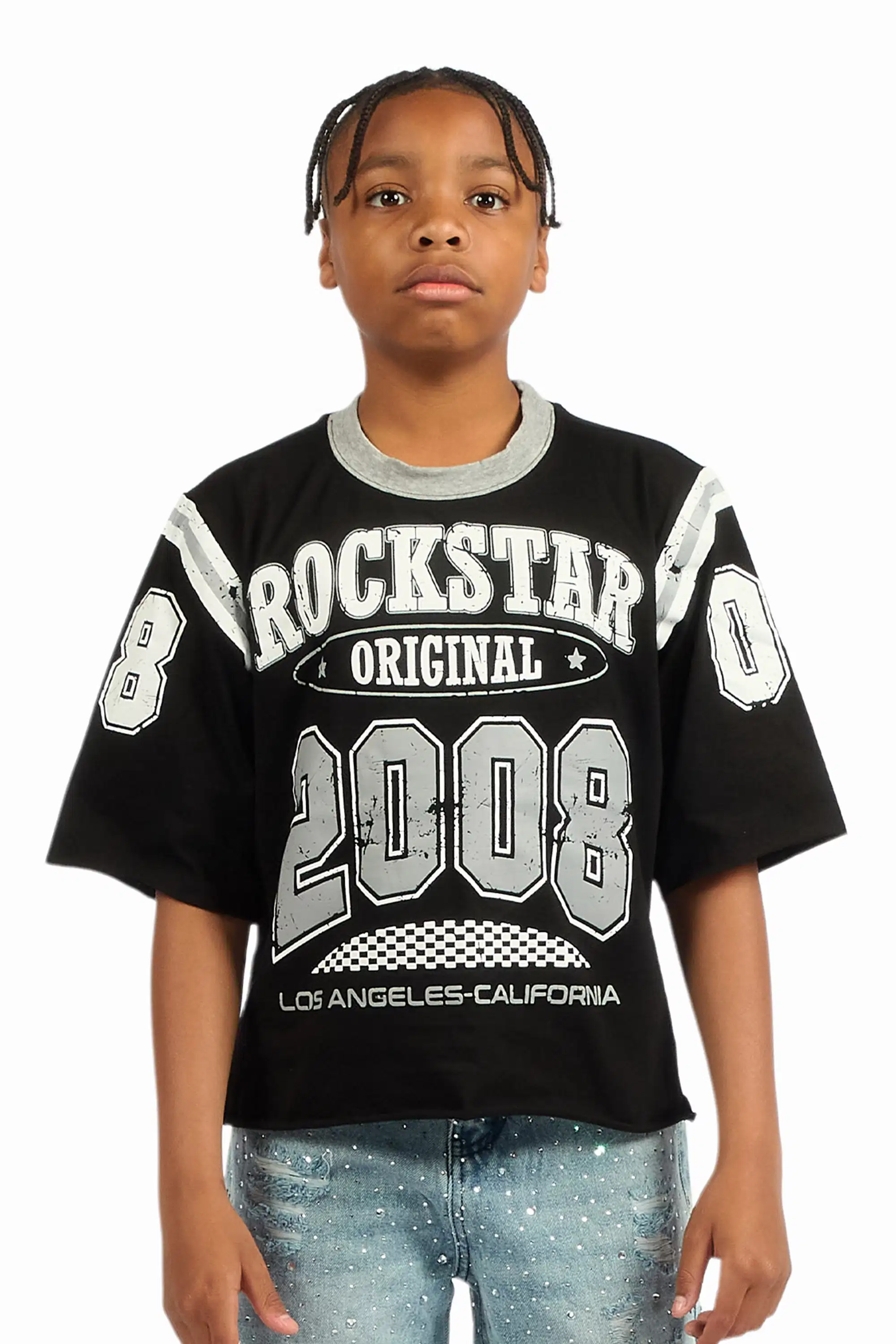 Boys Jaren Black Jersey Tee - Image 2