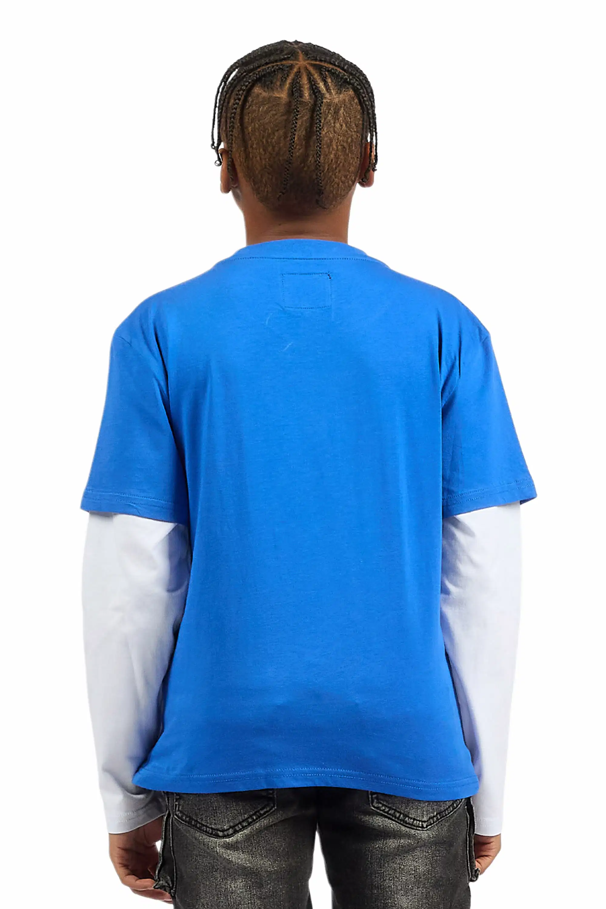 Boys Monit Royal/White Double Layer Graphic T-Shirt - Image 5