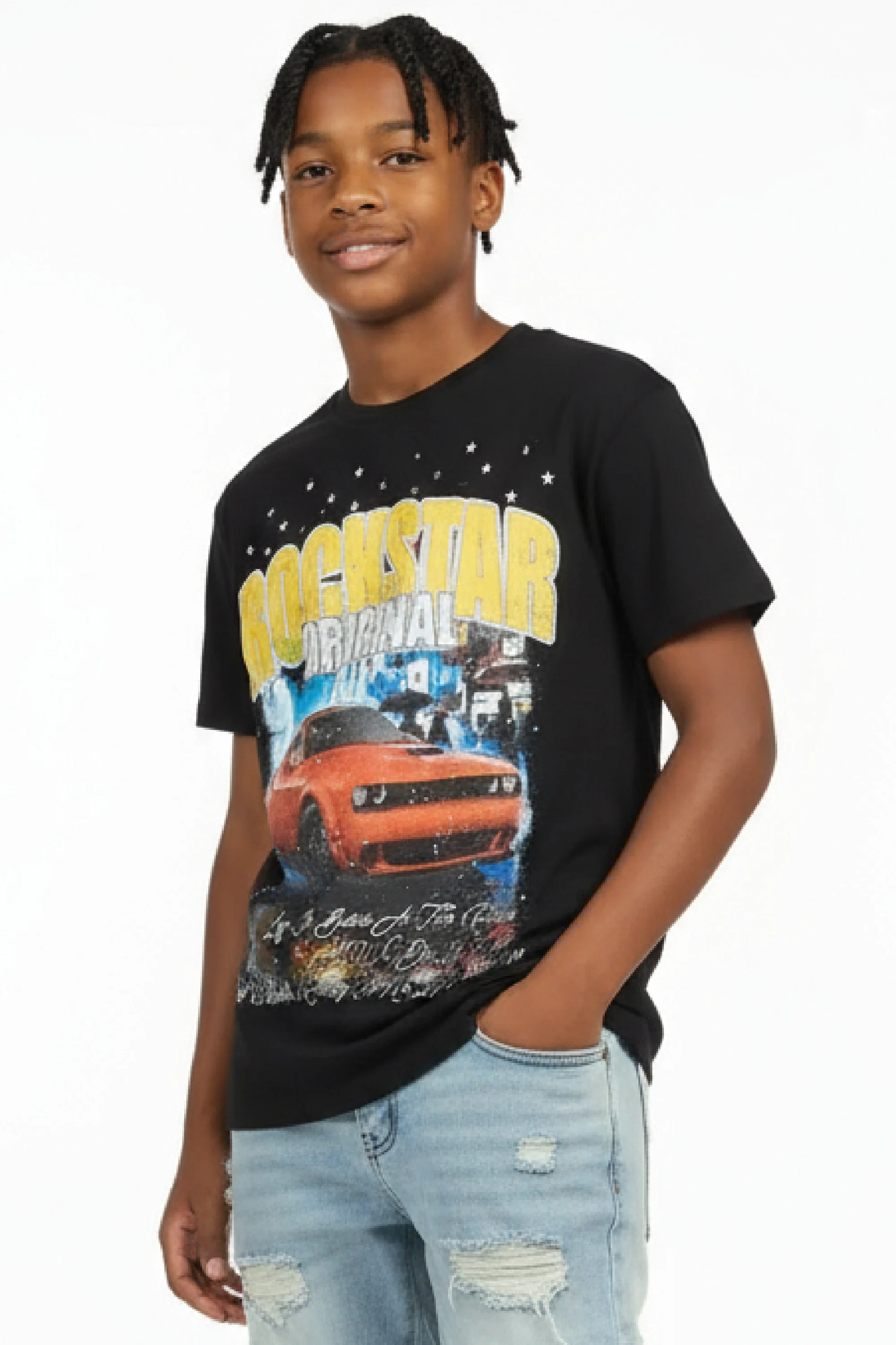Boys Zerix Black Graphic T-Shirt - Image 2