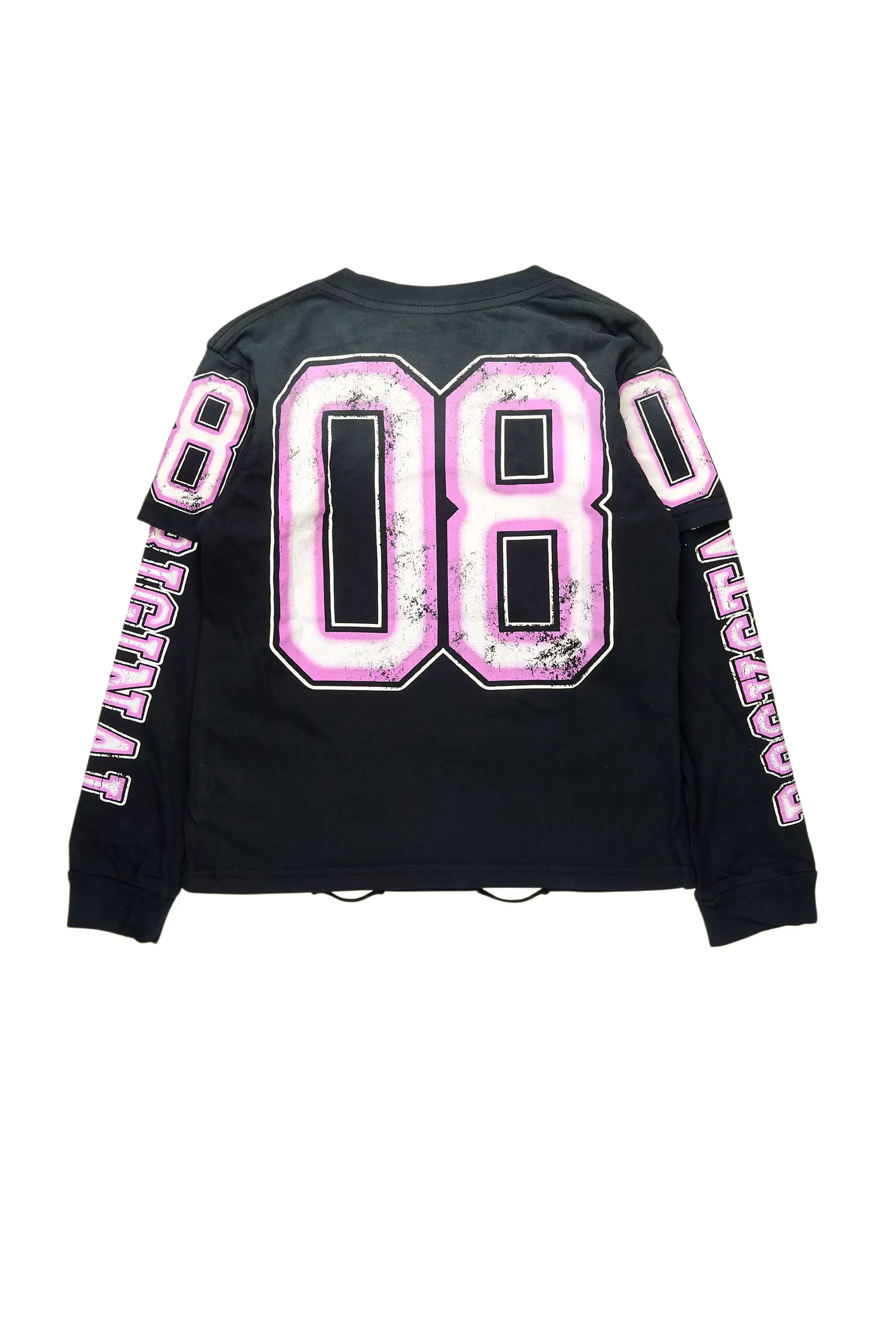 Boys Fields Black/Purple Double Layer L/S Graphic T-Shirt - Image 3
