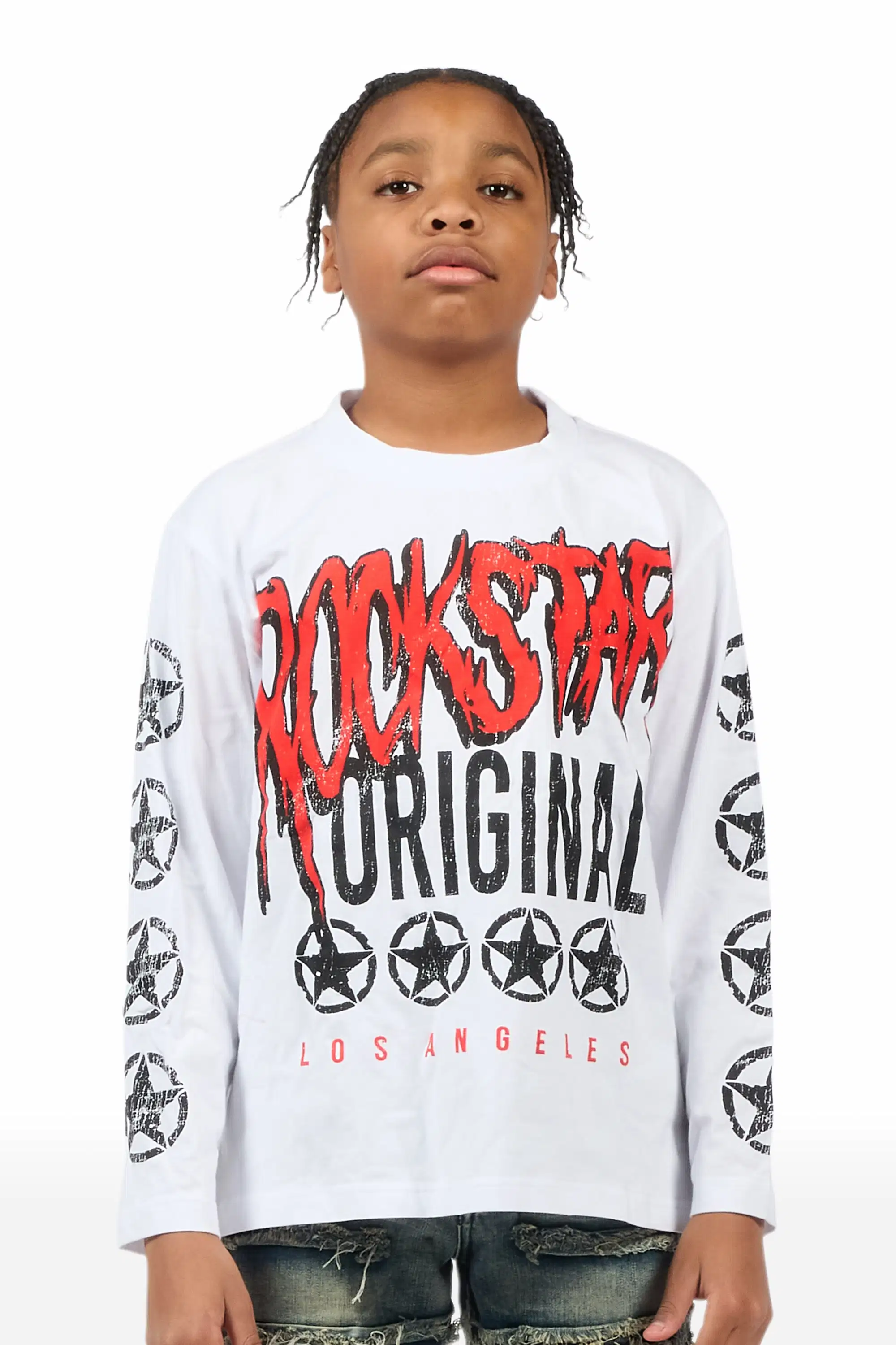 Boys Wizzurd White/Red Long Sleeve Graphic T-Shirt - Image 2