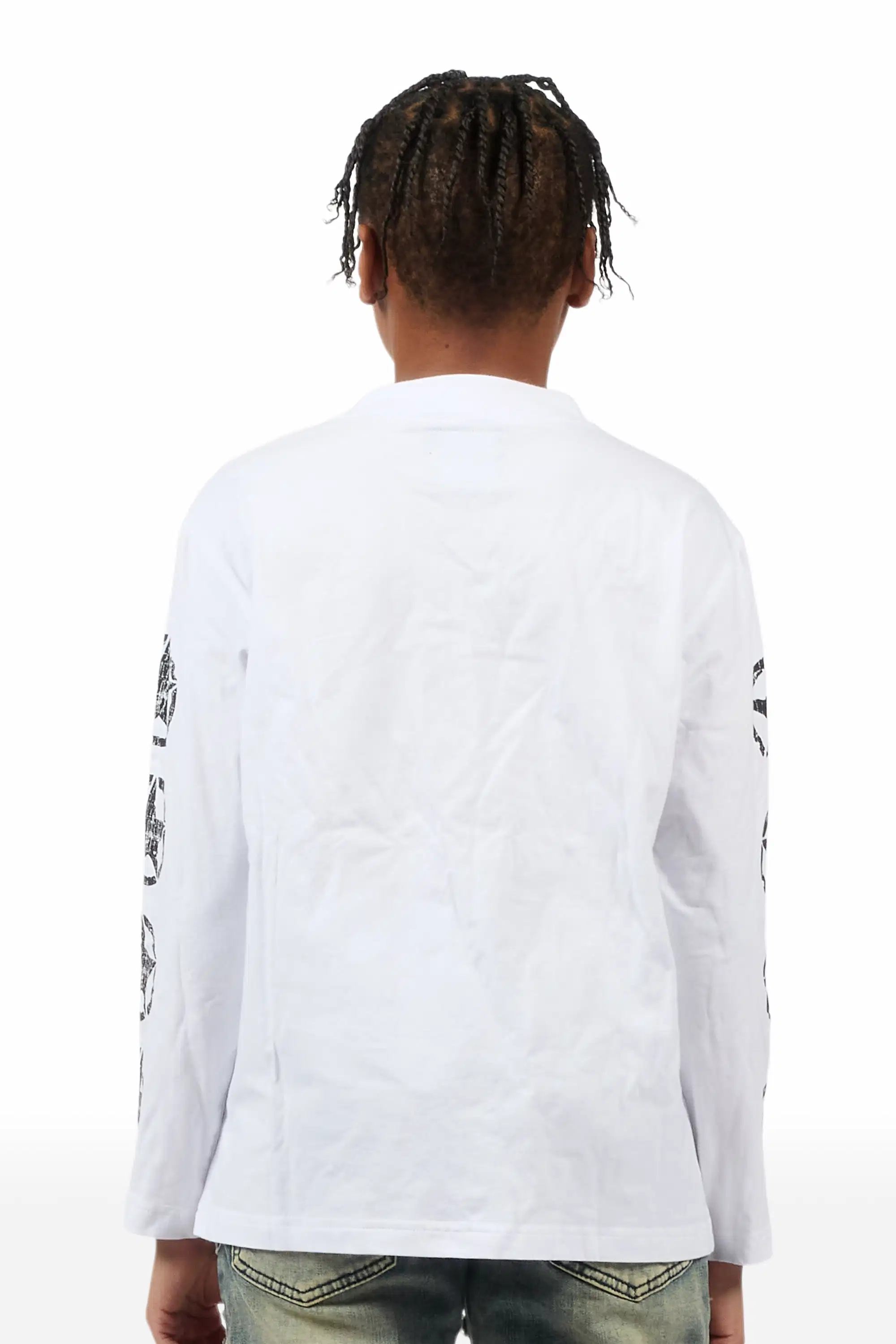 Boys Wizzurd White/Red Long Sleeve Graphic T-Shirt - Image 4