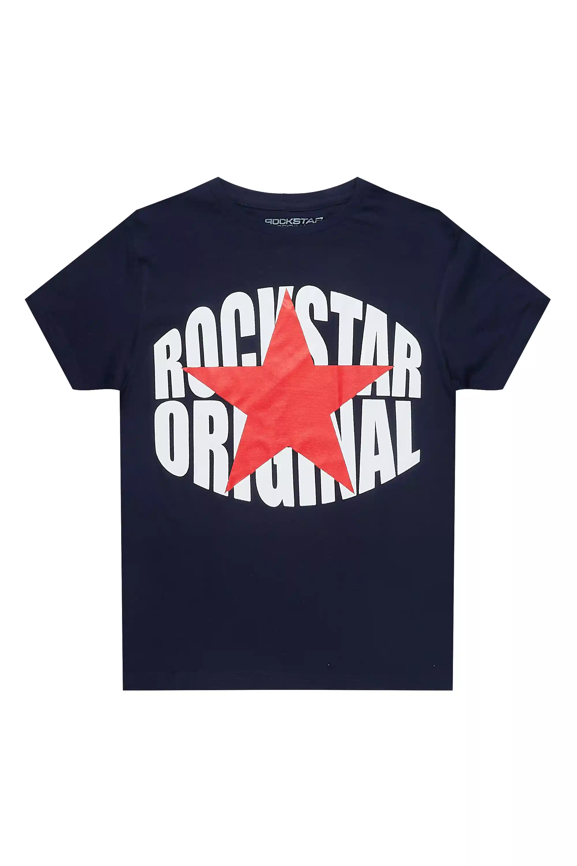 Boys Ezra 2.0 Navy/Red Graphic T-Shirt - Image 2