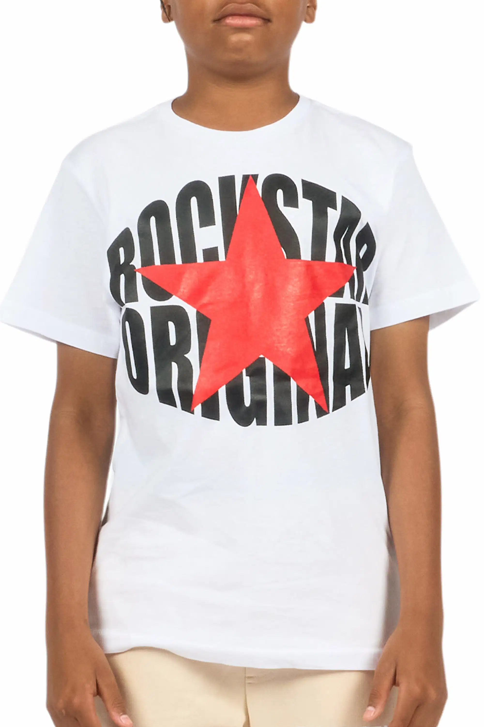 Boys Ezra 2.0 White/Red Graphic T-Shirt - Image 6