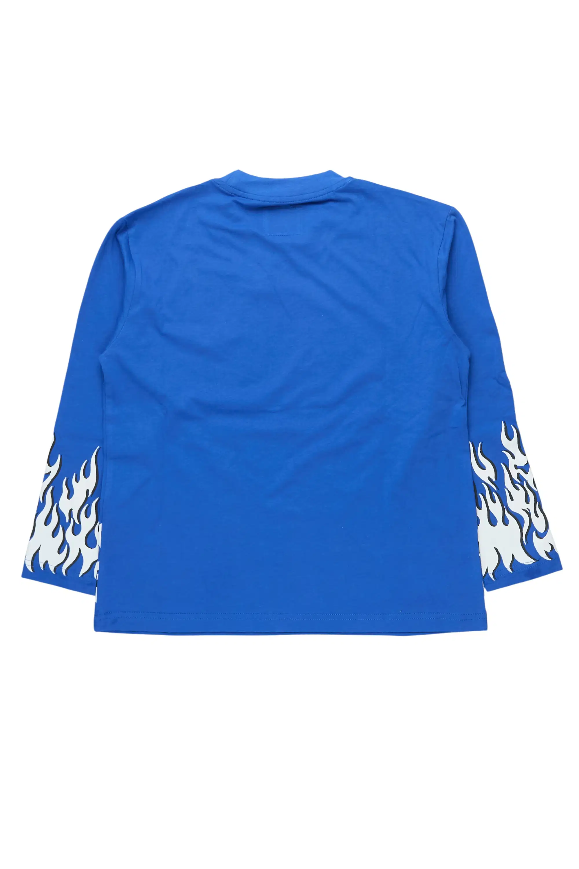 Boys Bubble Royal Blue Long Sleeve Graphic T-Shirt - Image 3