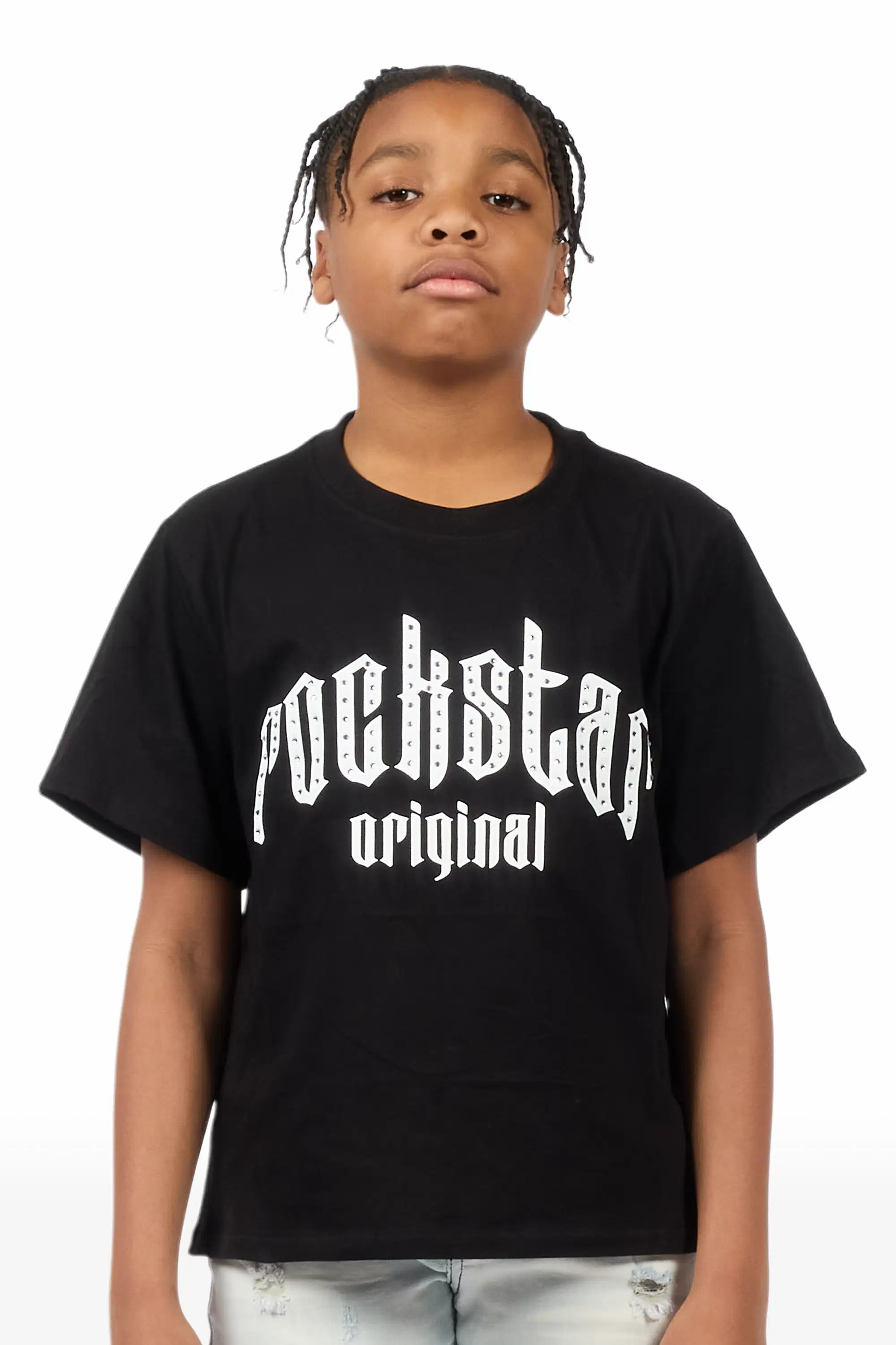 Boys Sherriso Black Rhinestone T-Shirt - Image 2