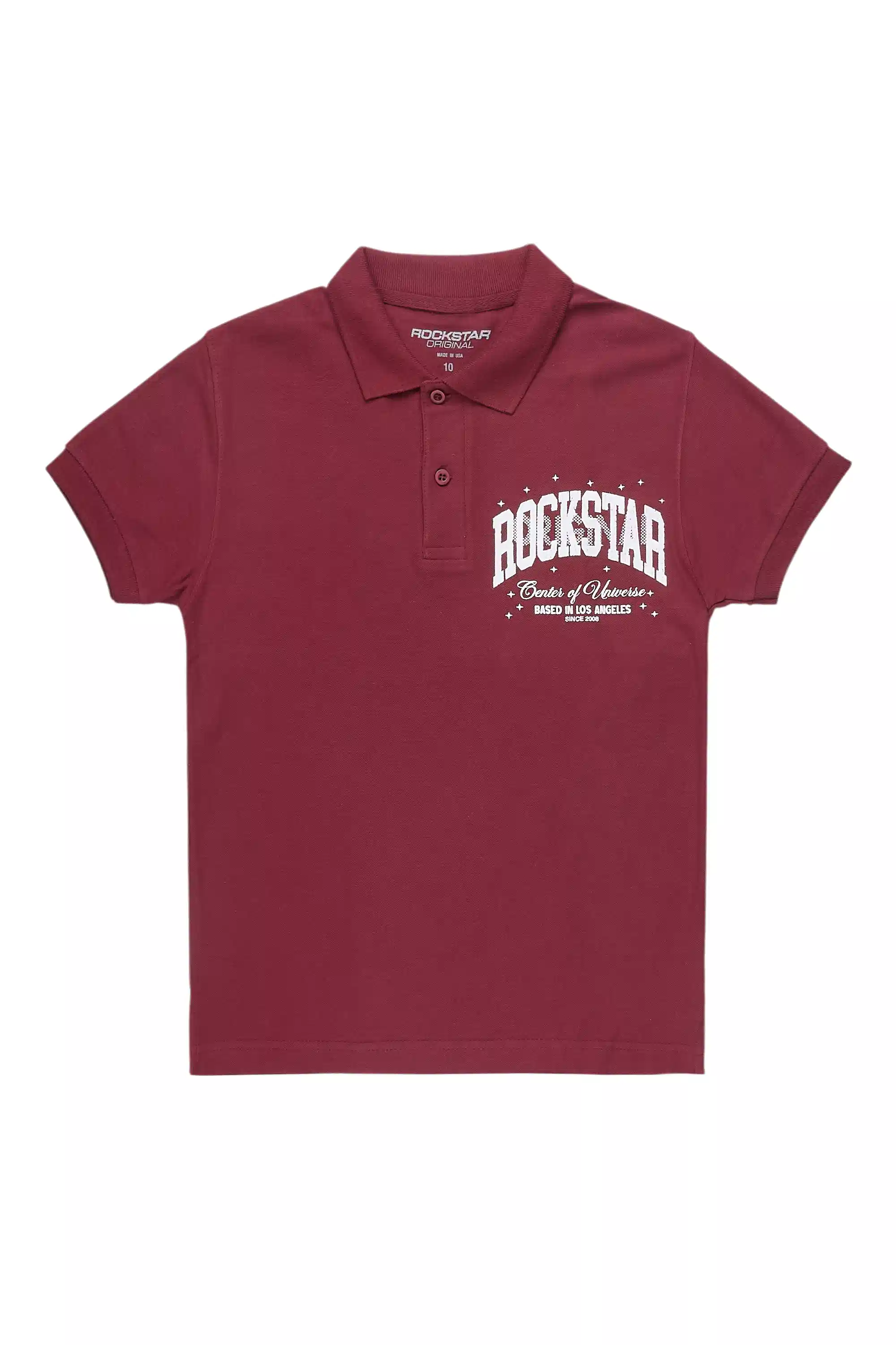 Boys Ruffo Burgundy/White Polo - Image 6