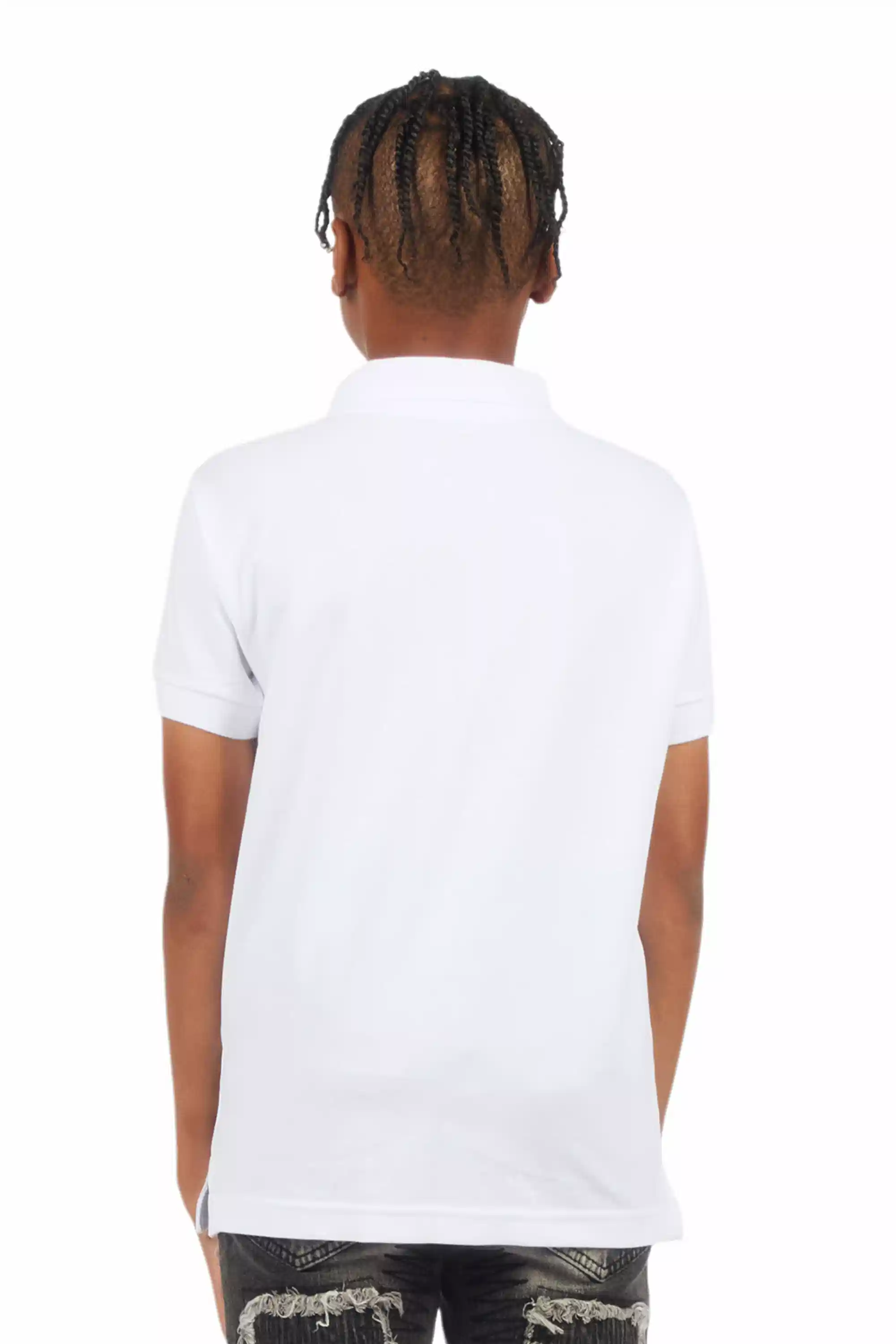 Boys Ruffo White/Black Polo - Image 4