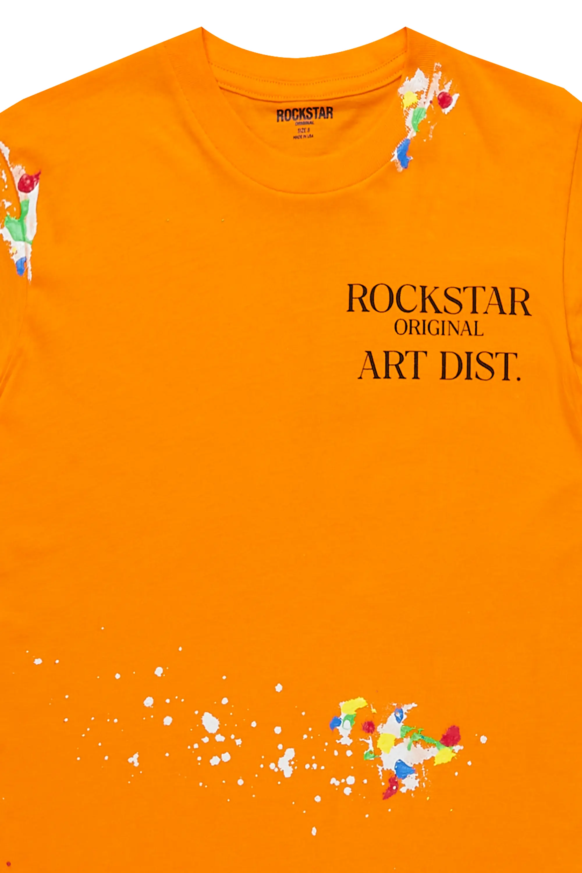 Boys Palmer Orange Graphic T-Shirt - Image 2