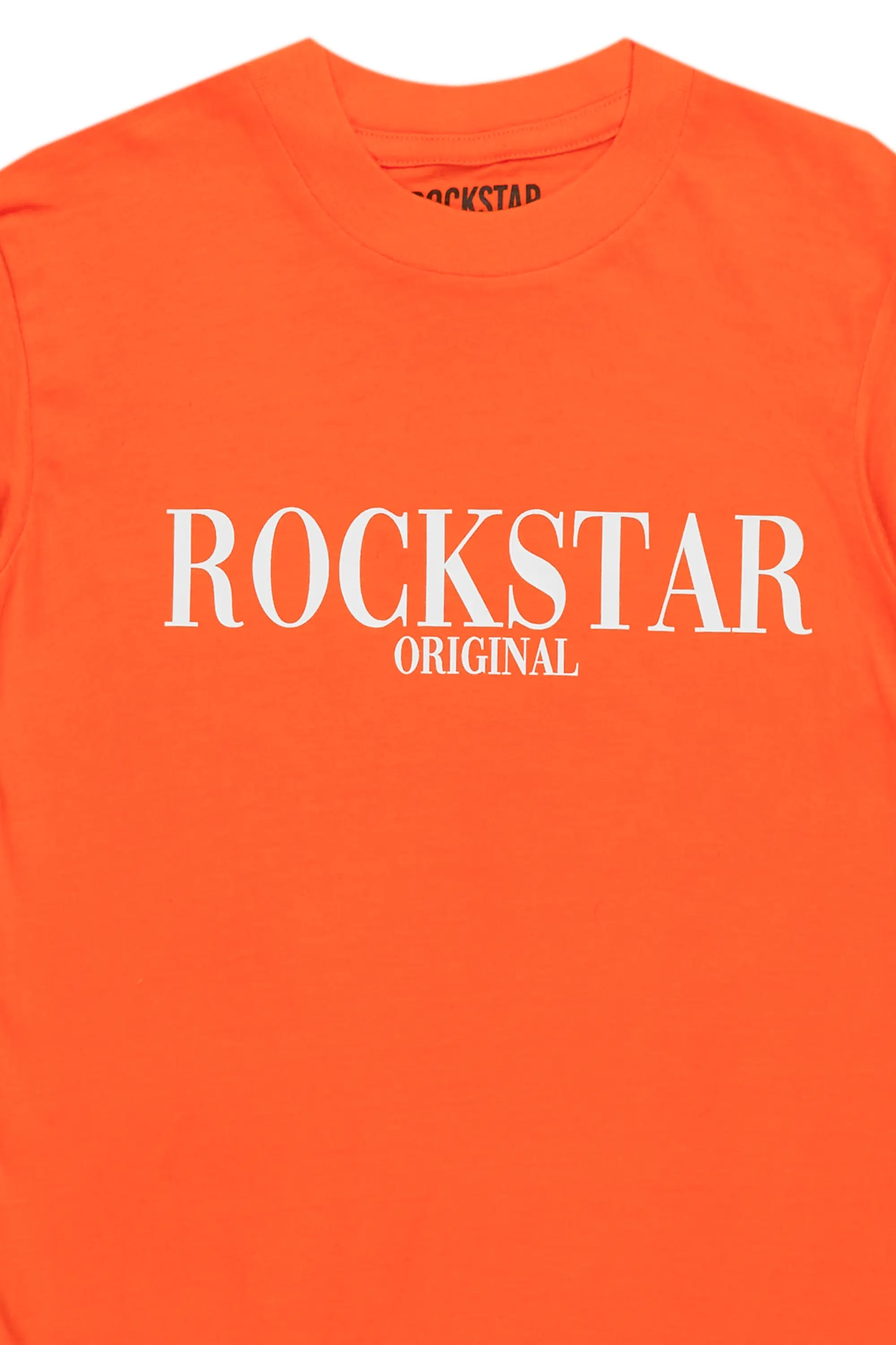 Boys Octavio Orange Graphic T-Shirt - Image 2