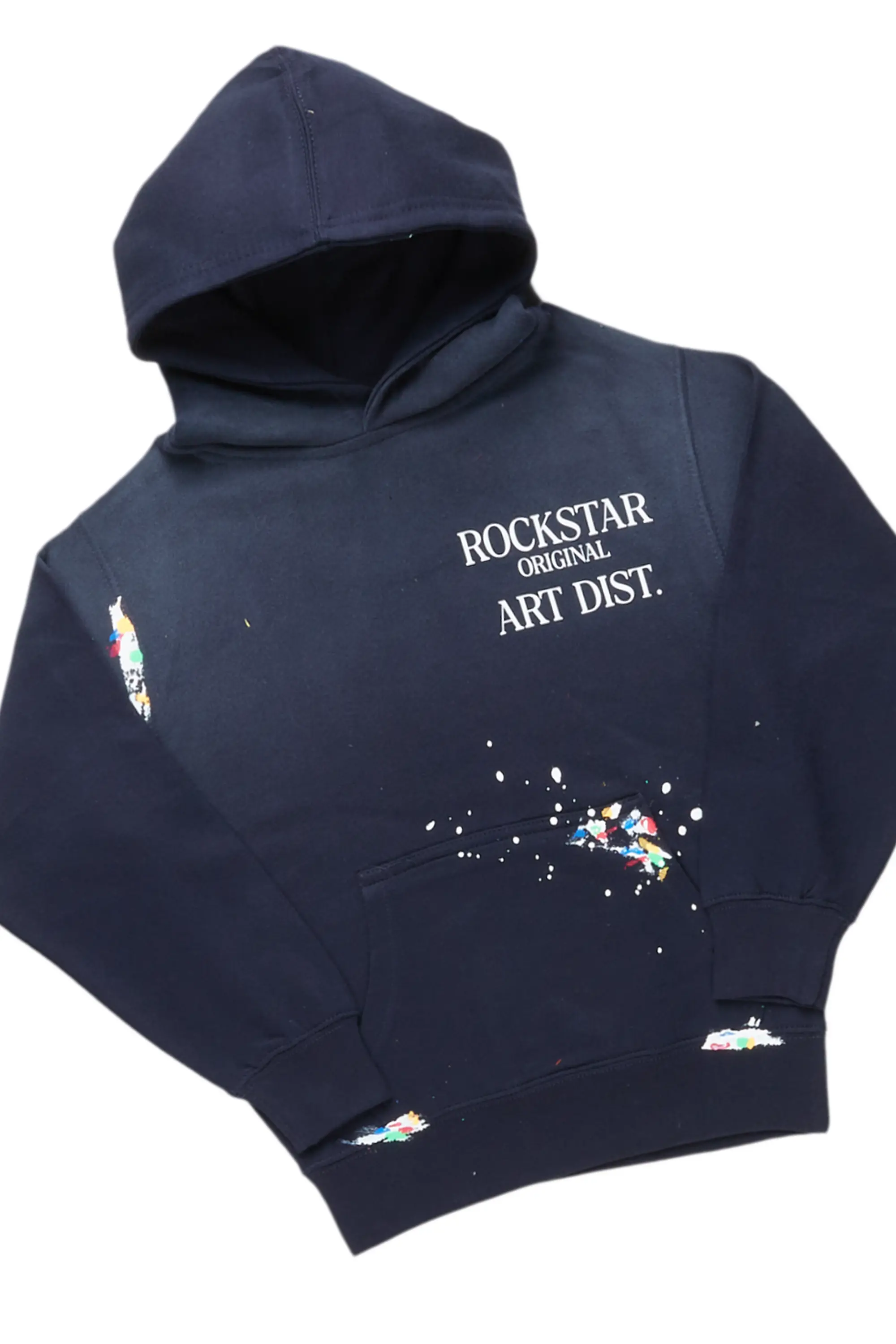 Boys Palmer Navy Hoodie Track Set - Image 2