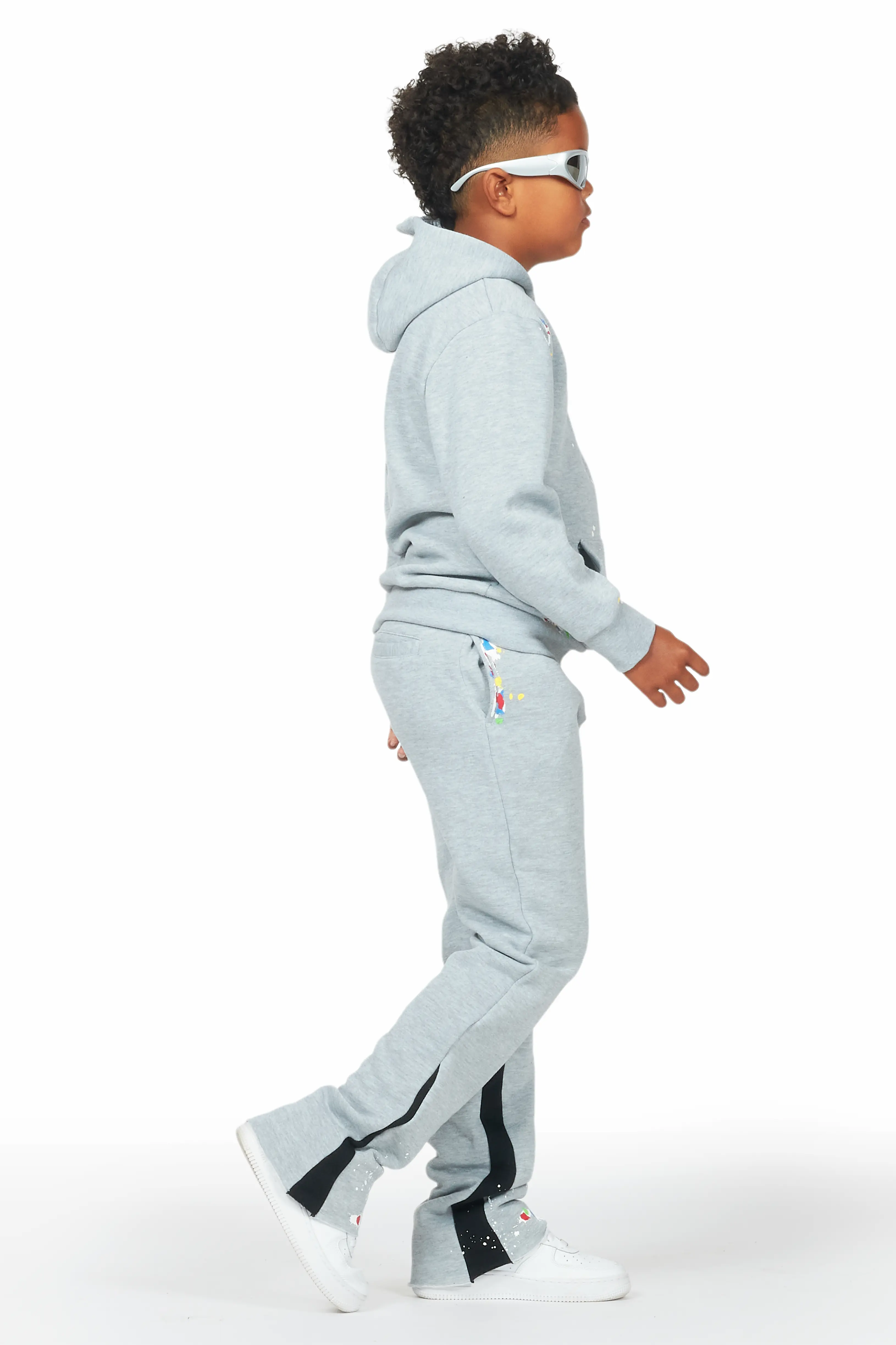 Boys Palmer Grey Stacked Track Set - Image 3
