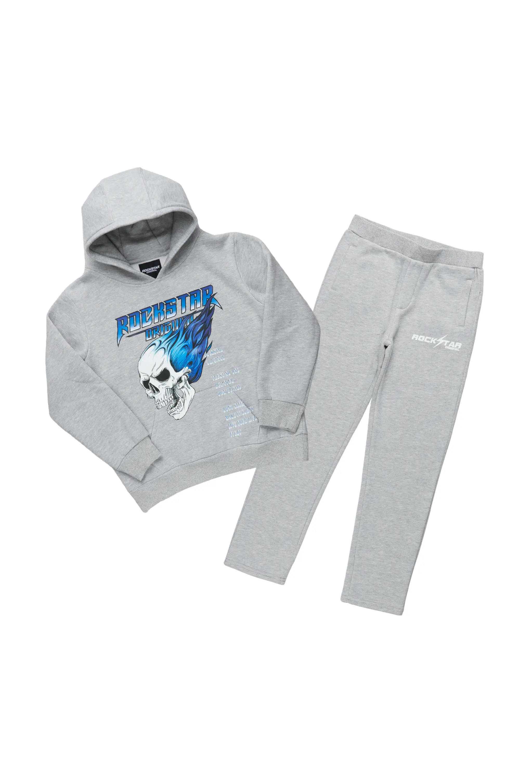 Boys Ward Grey Slim Fit Track Set - Image 2