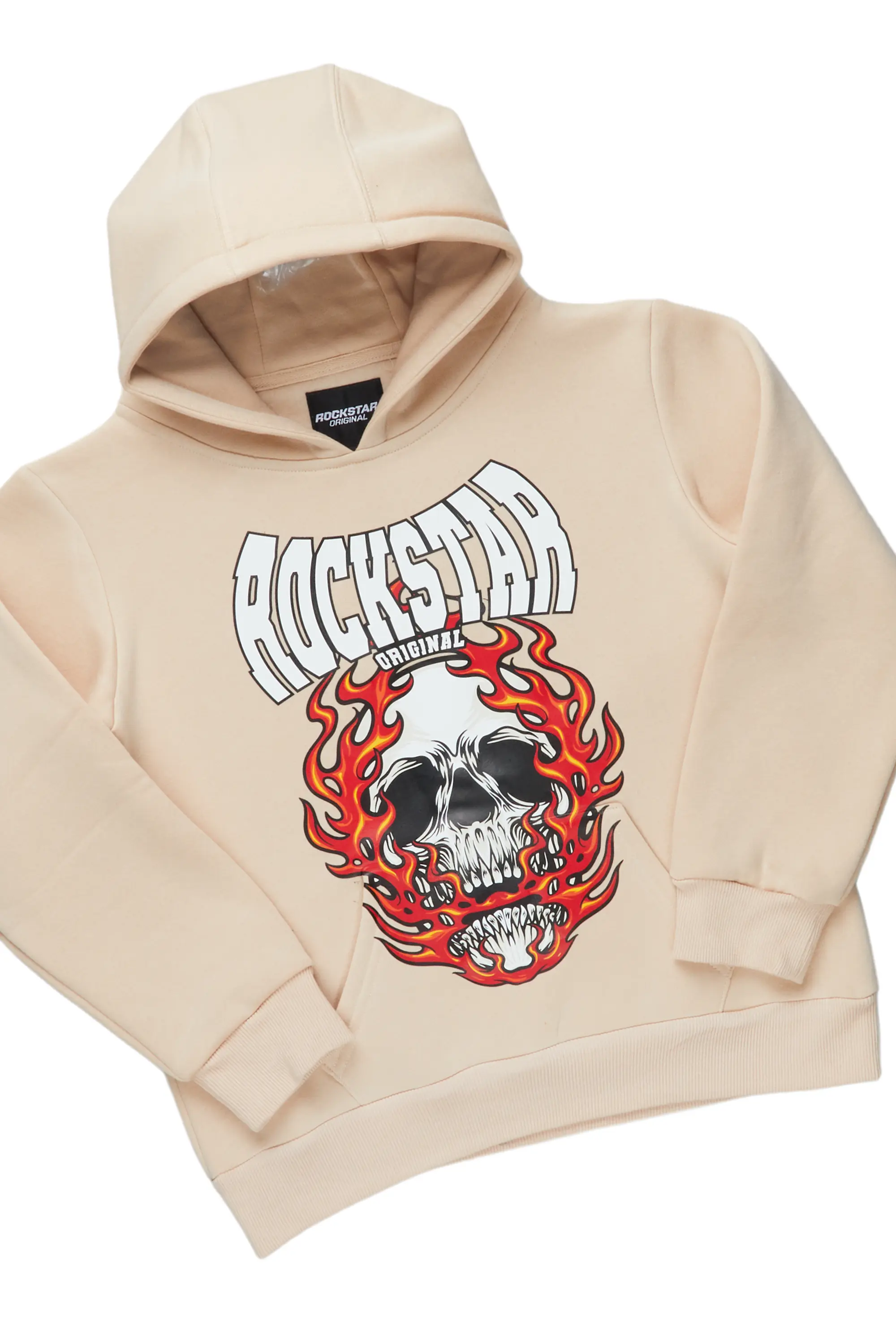 Boys Kash Beige Slim Fit Track Set - Image 3