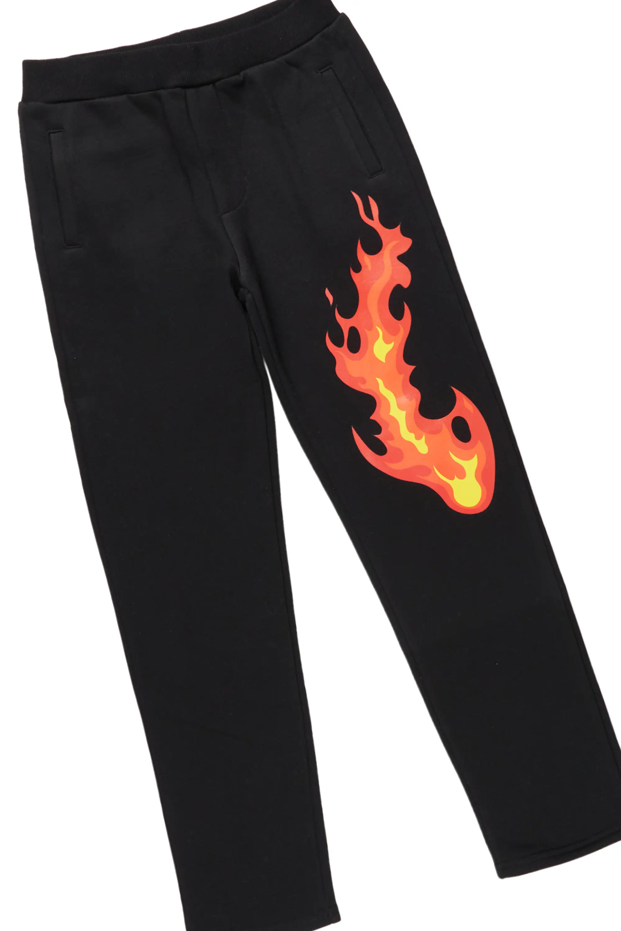 Boys Kash Black Slim Fit Track Set - Image 4