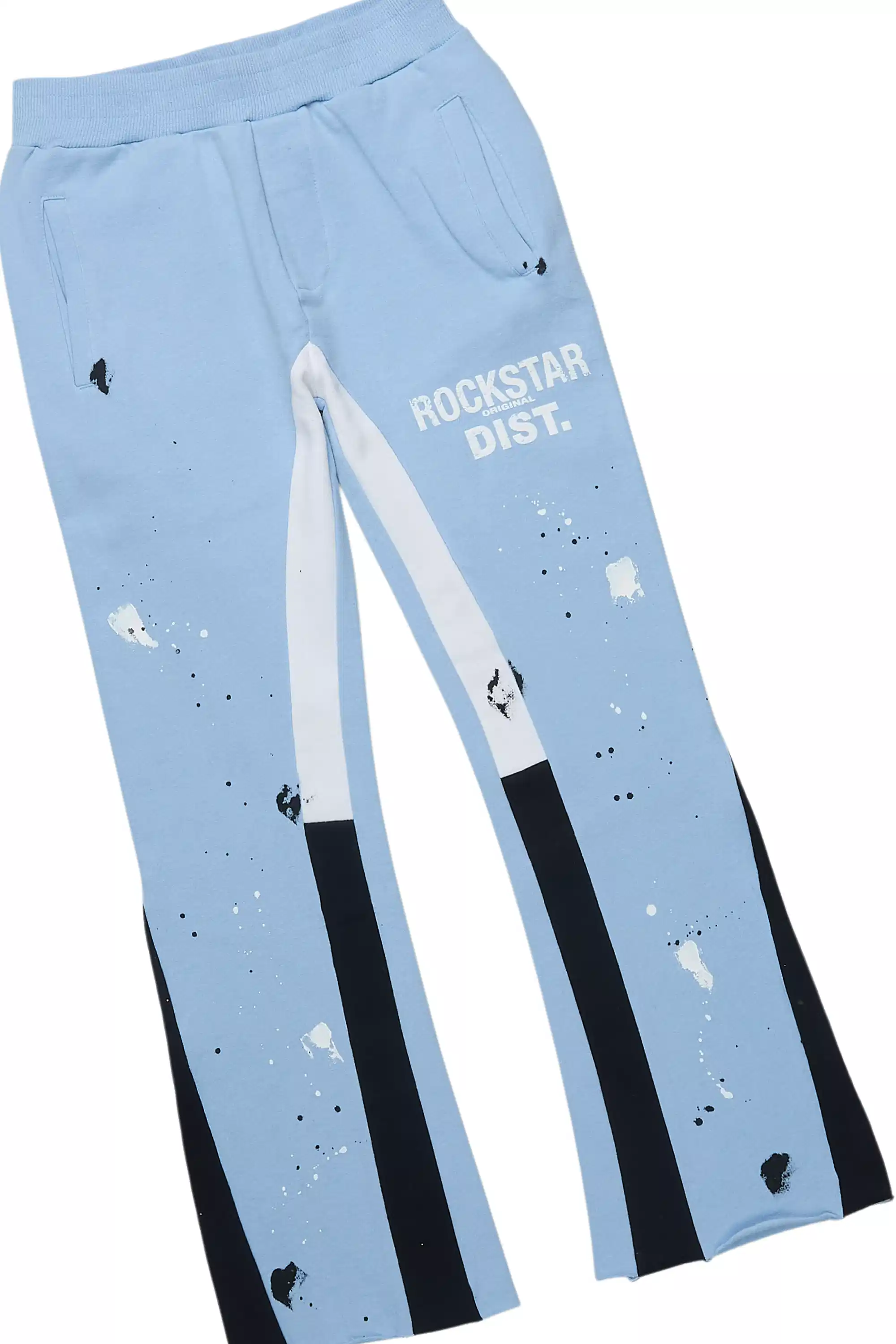 Boys Scottie Baby Blue/White Stacked Flare Track Set - Image 3