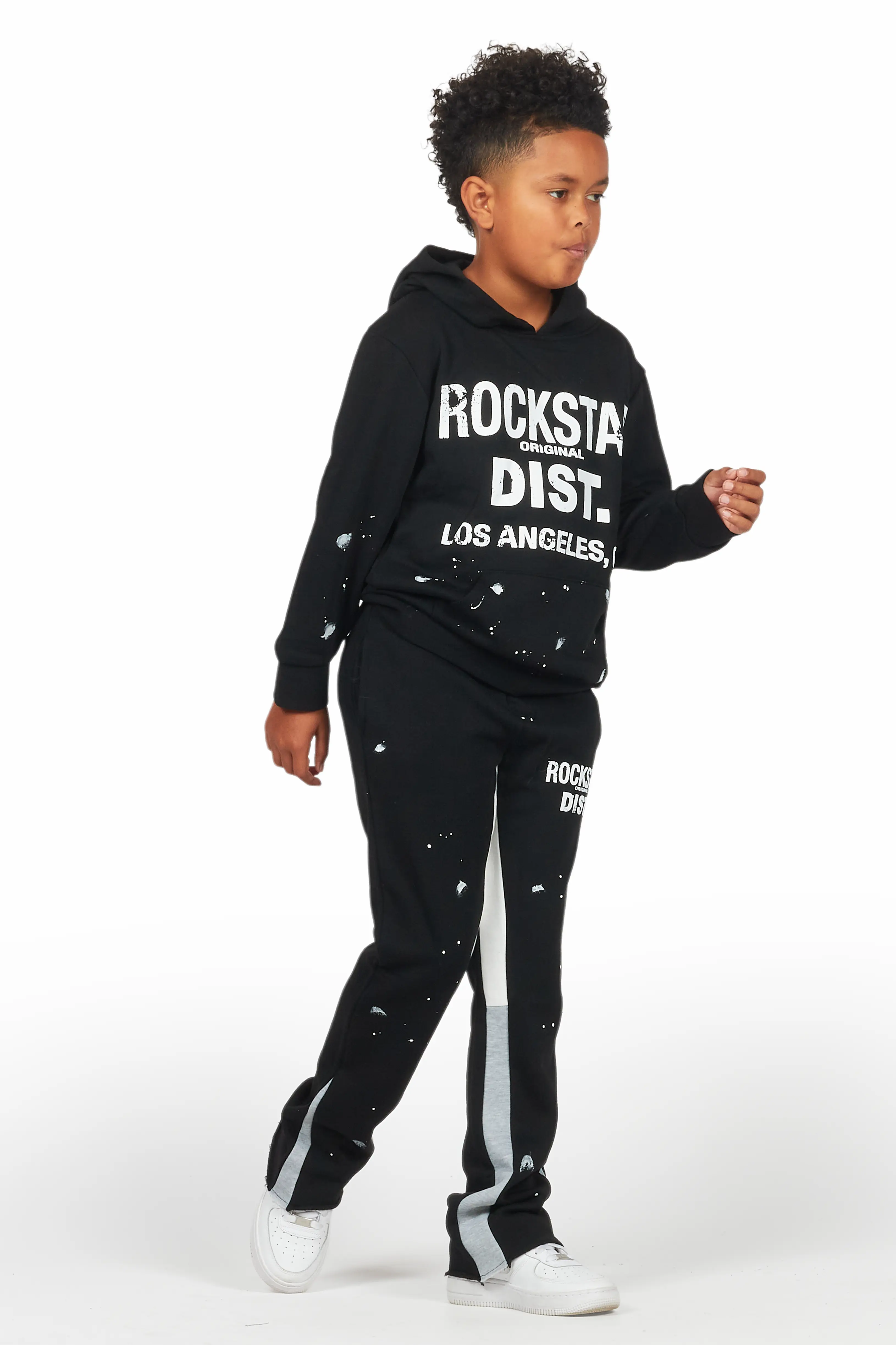 Boys Scottie Black Stacked Flare Track Set - Image 6