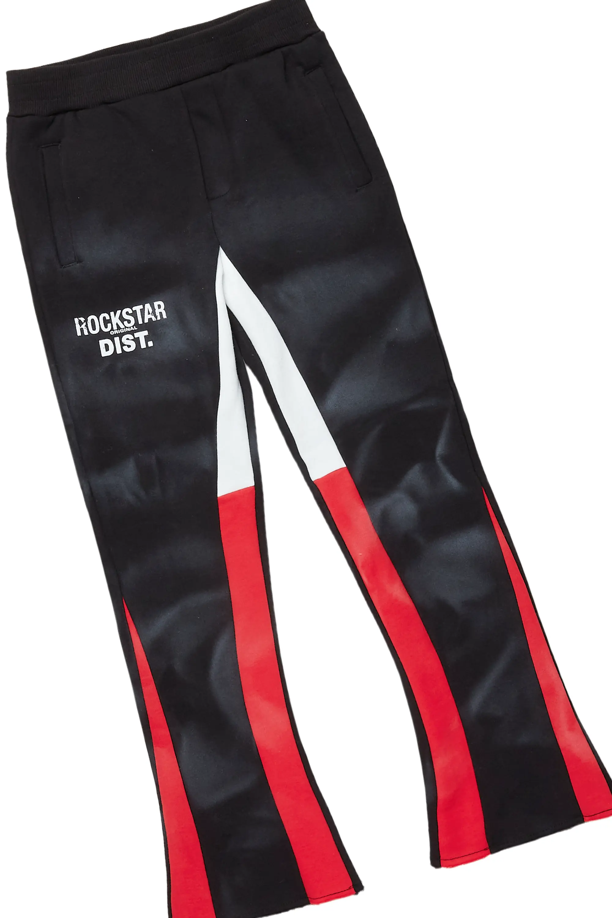 Boys Nelly Black/Red Stacked Pant Set - Image 3