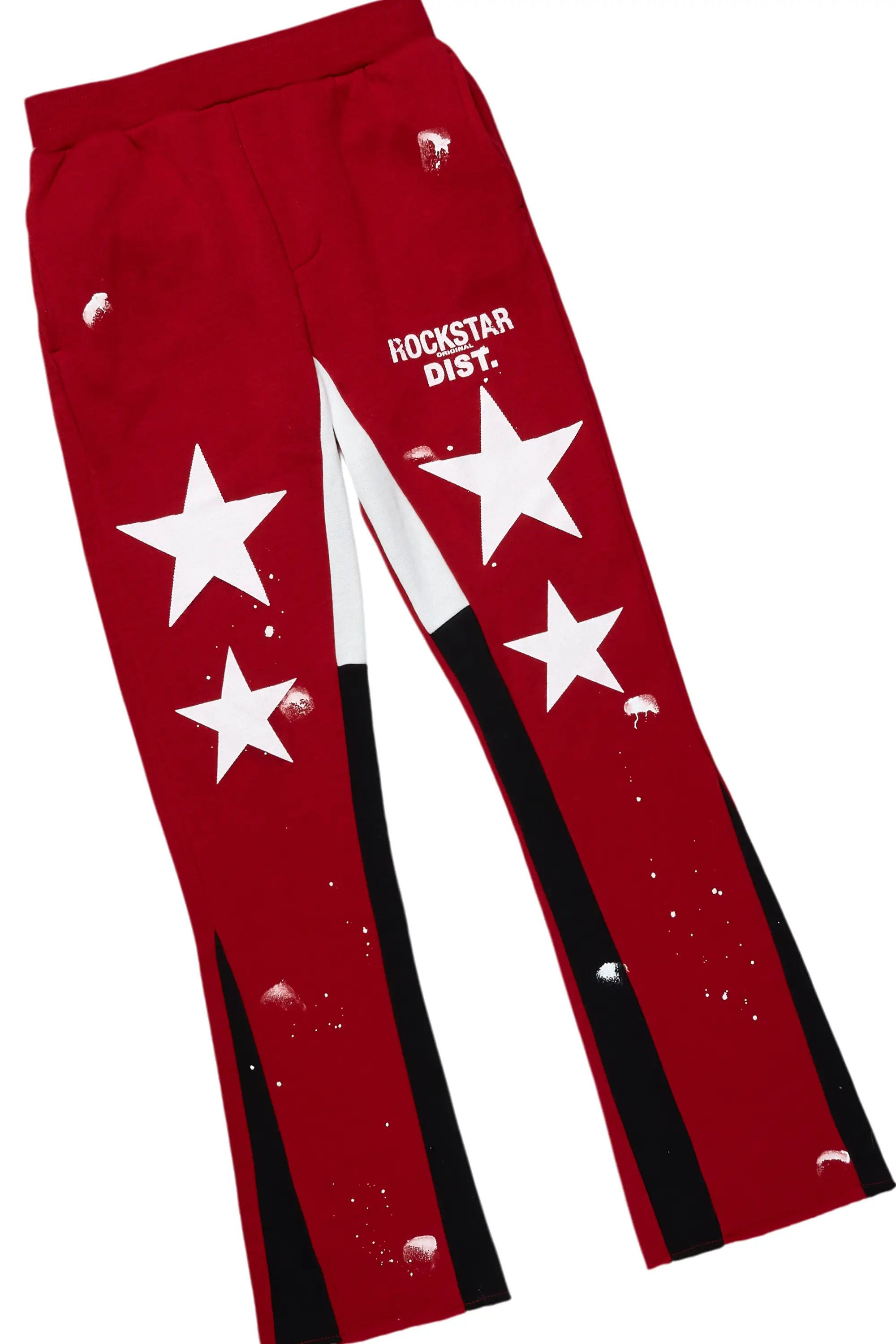 Boys Bowie Burgundy Stacked Pant Set - Image 3