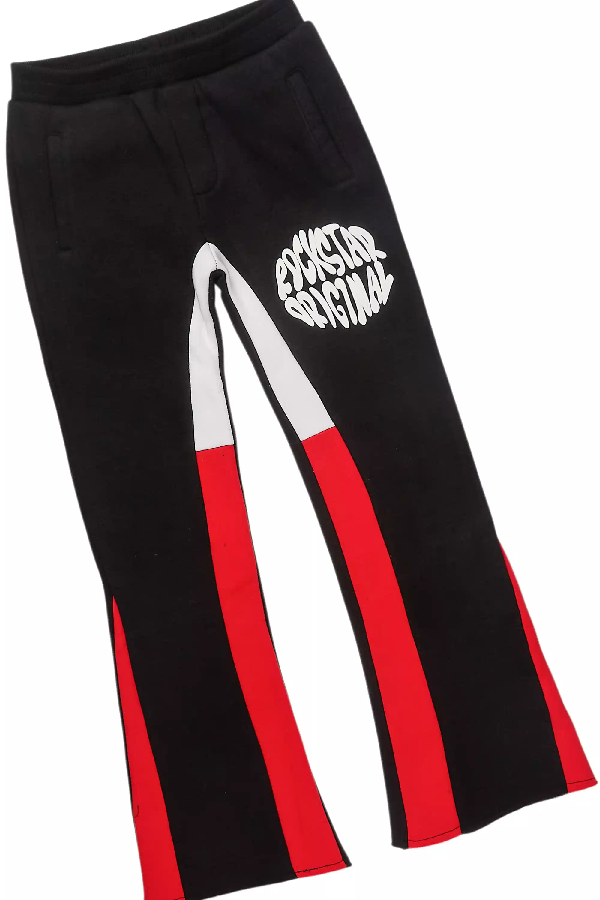 Boys Thierry Black/Red Stacked Flare Track Set - Image 8