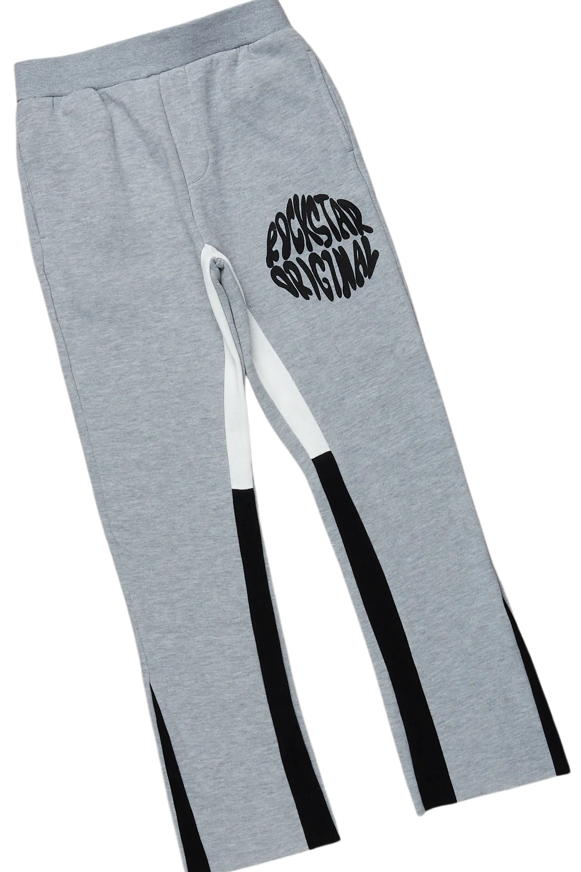 Boys Thierry Grey Stacked Pant Set - Image 3
