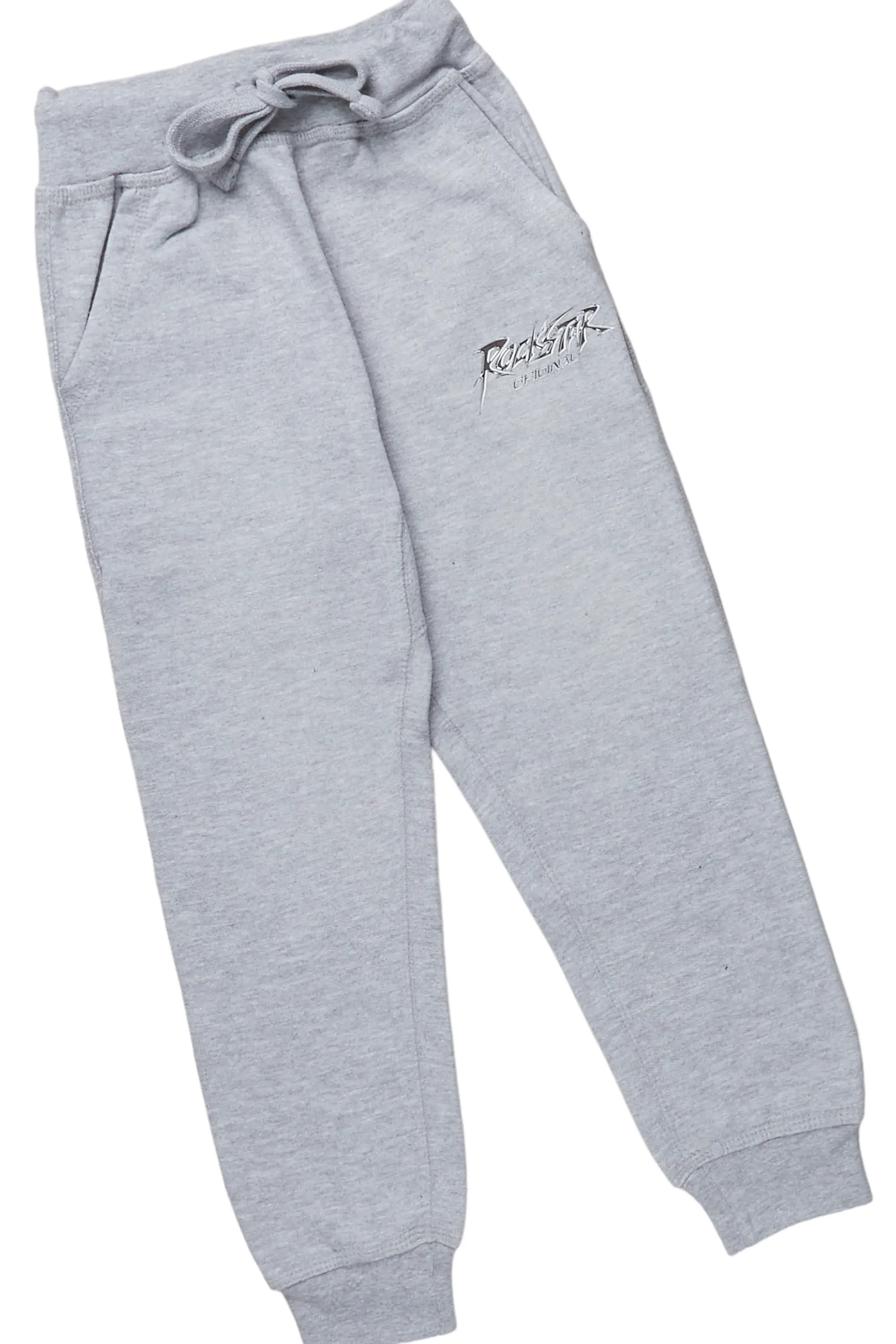 Boys Yashie Heather Grey Hoodie Track Set - Image 5