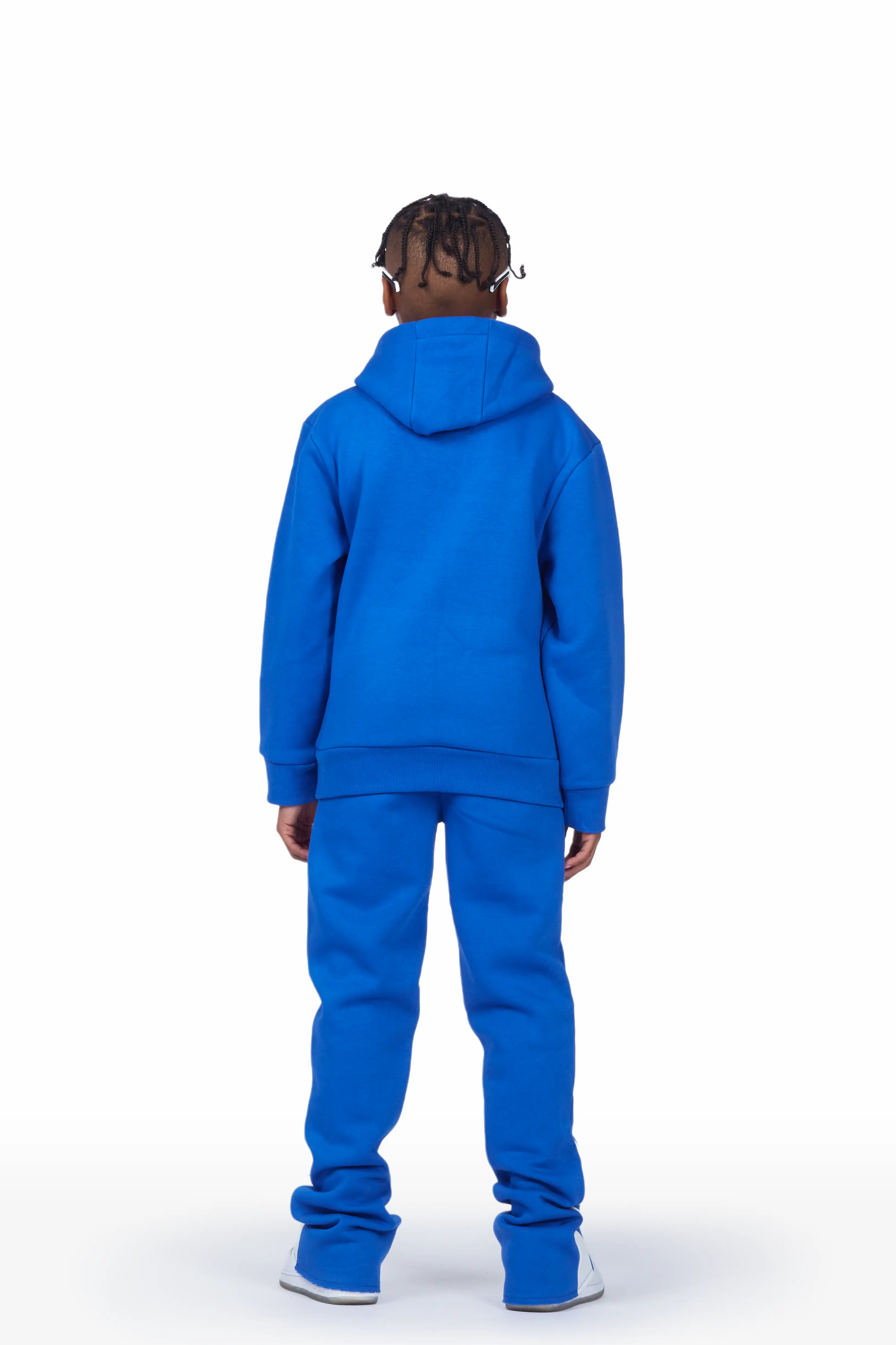 Boys Art Dist. Royal Blue Hoodie Stacked Flare Track Set - Image 4