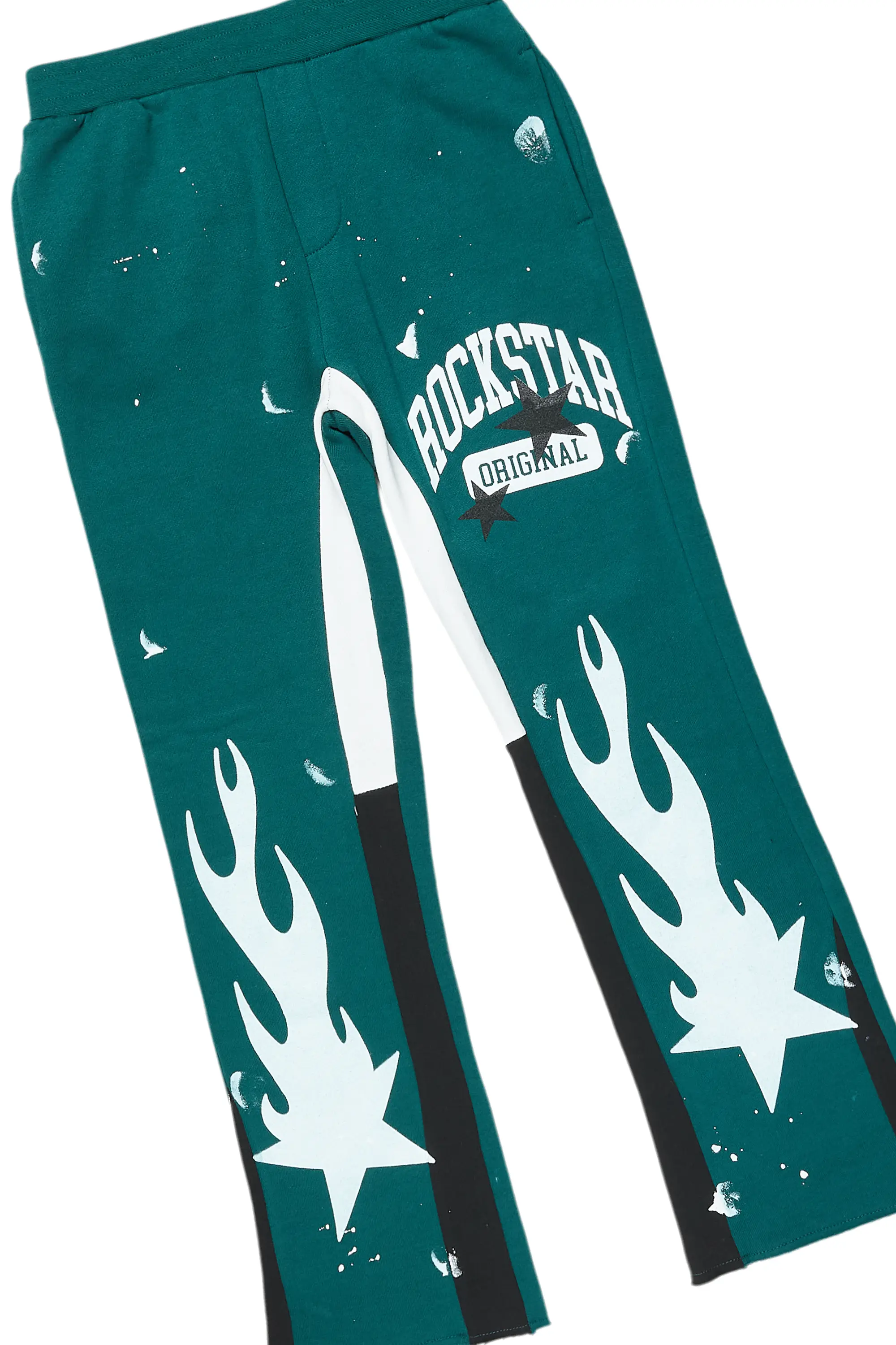 Boys Malie Dark Green Baggy Fit Pant Set - Image 8