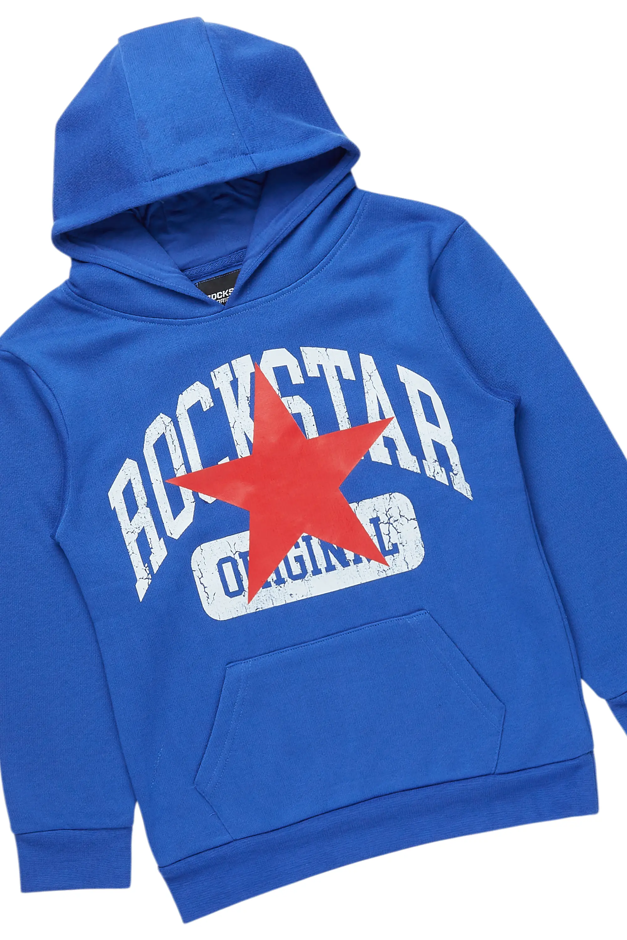Boys States Royal/Red Stacked Hoodie Track Set - Image 2