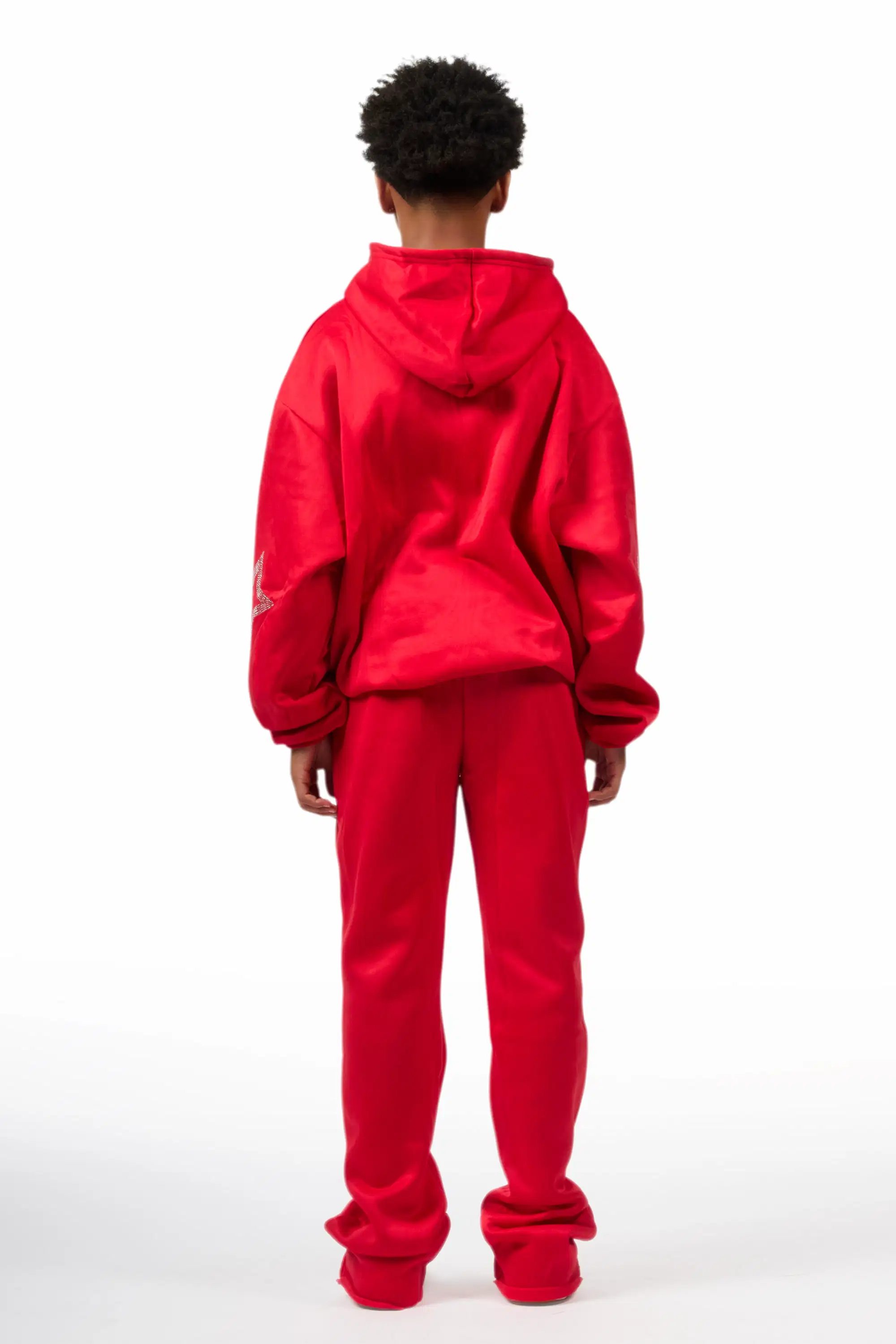 Boys Flaveyo Red/White Rhinestone Stacked Track Set - Image 4