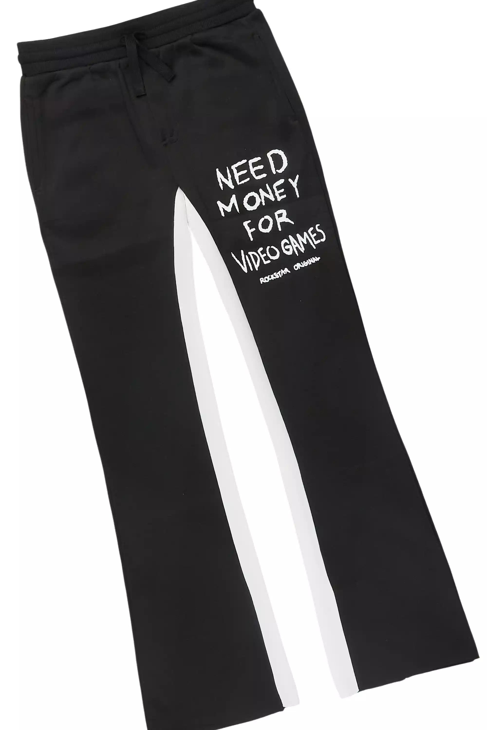 Boys M4 Video Games Black/White Hoodie Stacked Track Set - Image 3