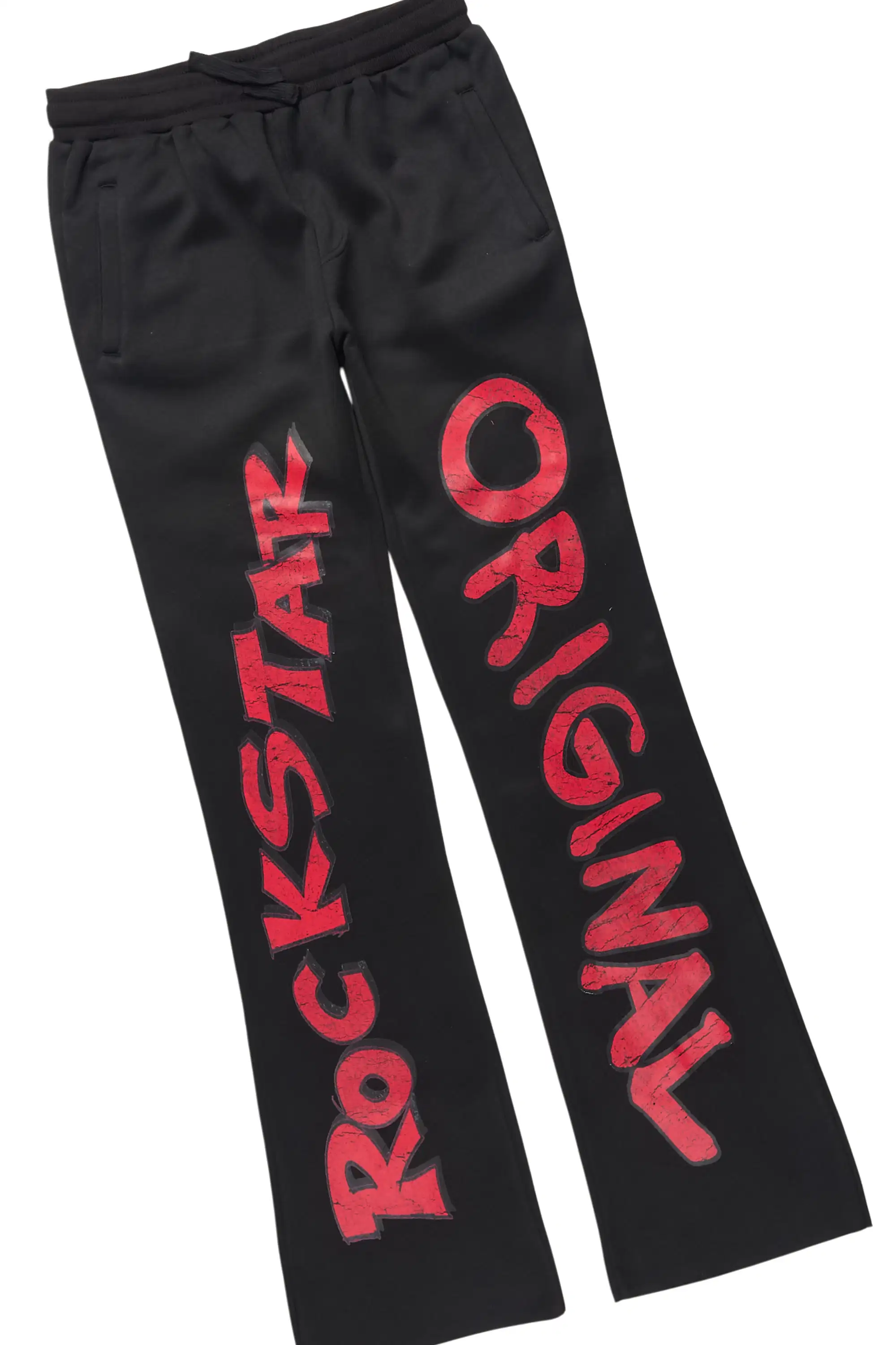 Boys Caevon Black/Red Stacked Track Set - Image 3