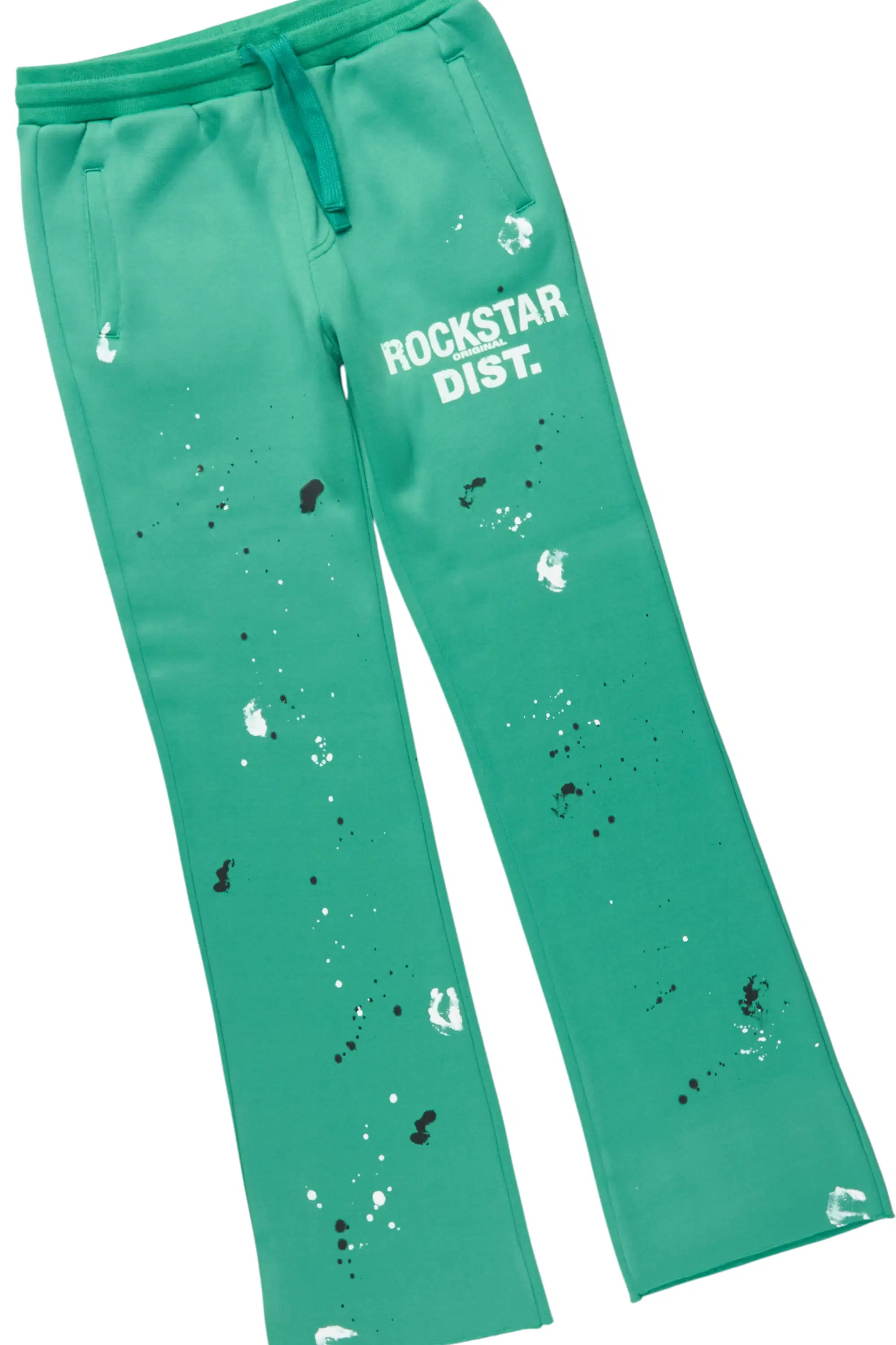 Boys Scottie 2.0 Green Hoodie/Stacked Flare Track Set - Image 3