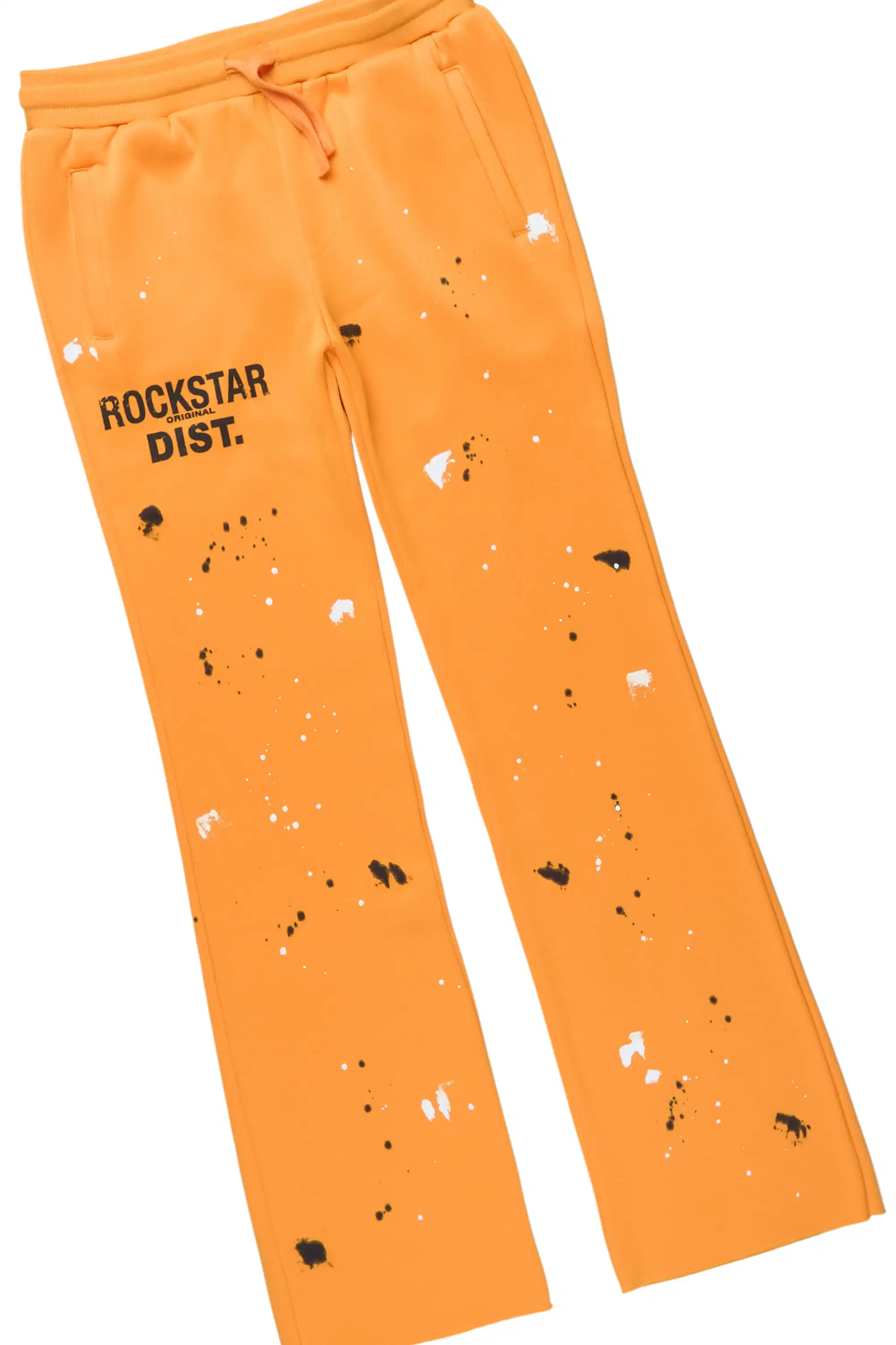 Boys Scottie 2.0 Orange/Black Hoodie/Stacked Flare Track Set - Image 3